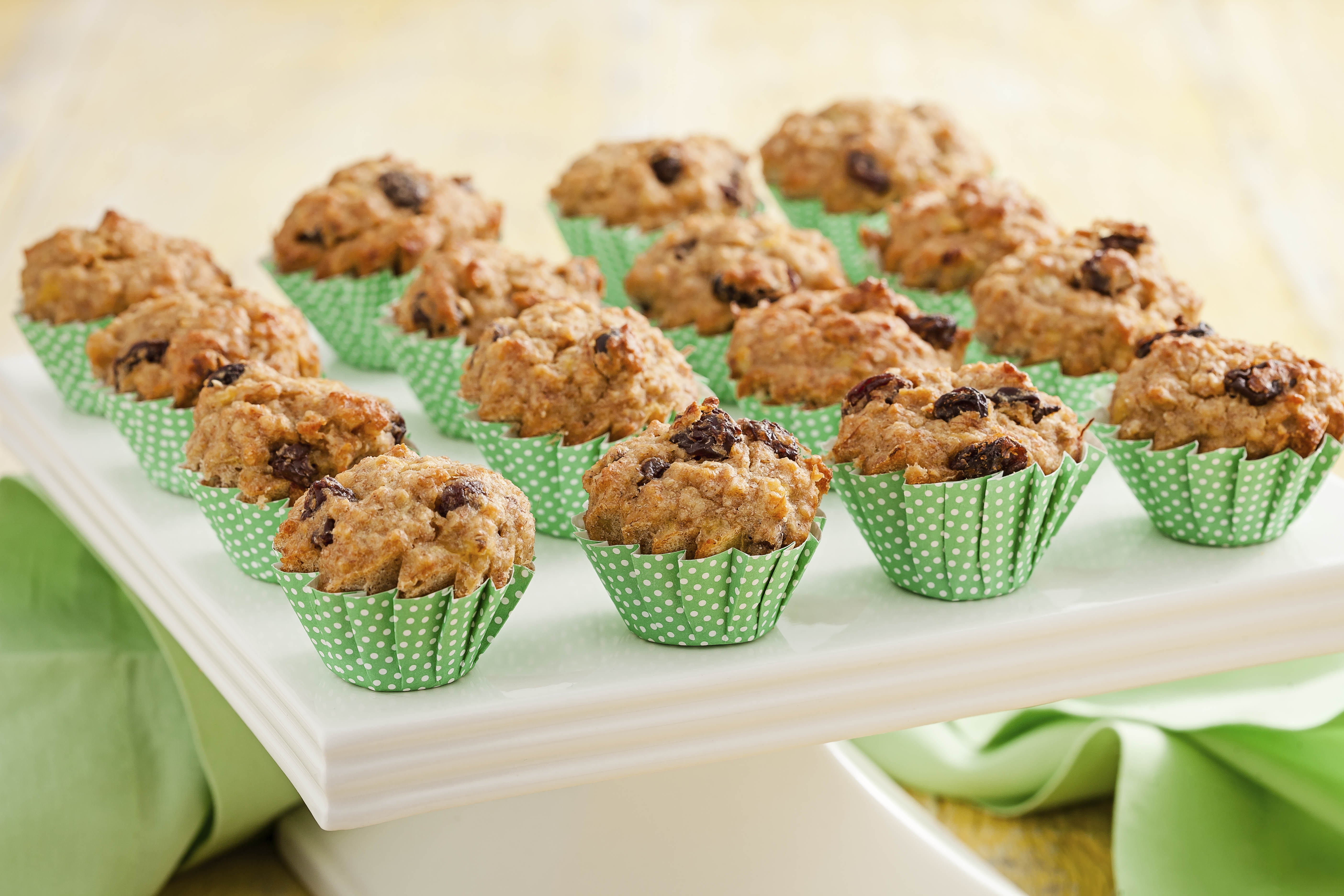 Bolinho Integral de Banana e Passas sem Açúcar