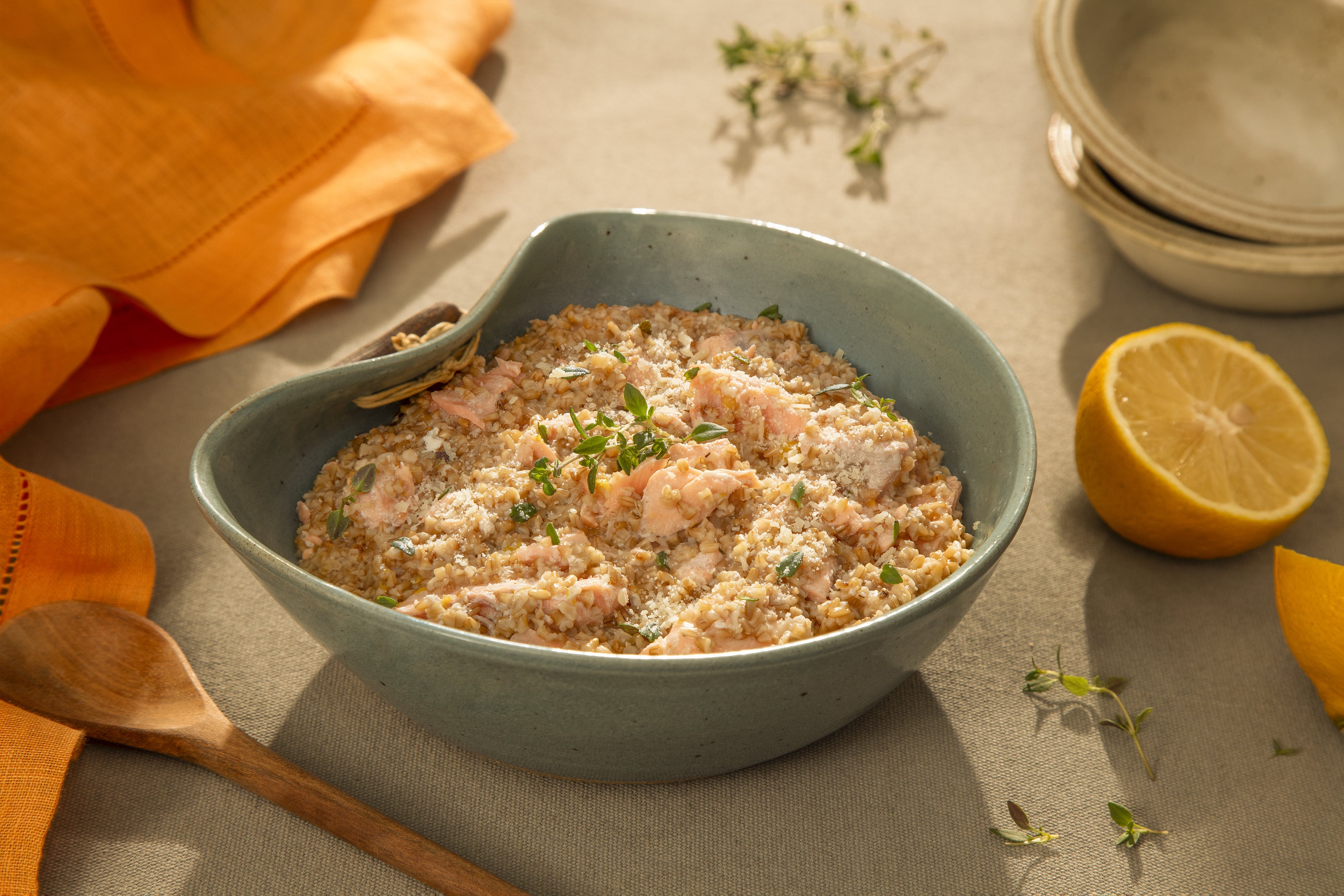 Receita de Risoto de Salmão com Grana Padano