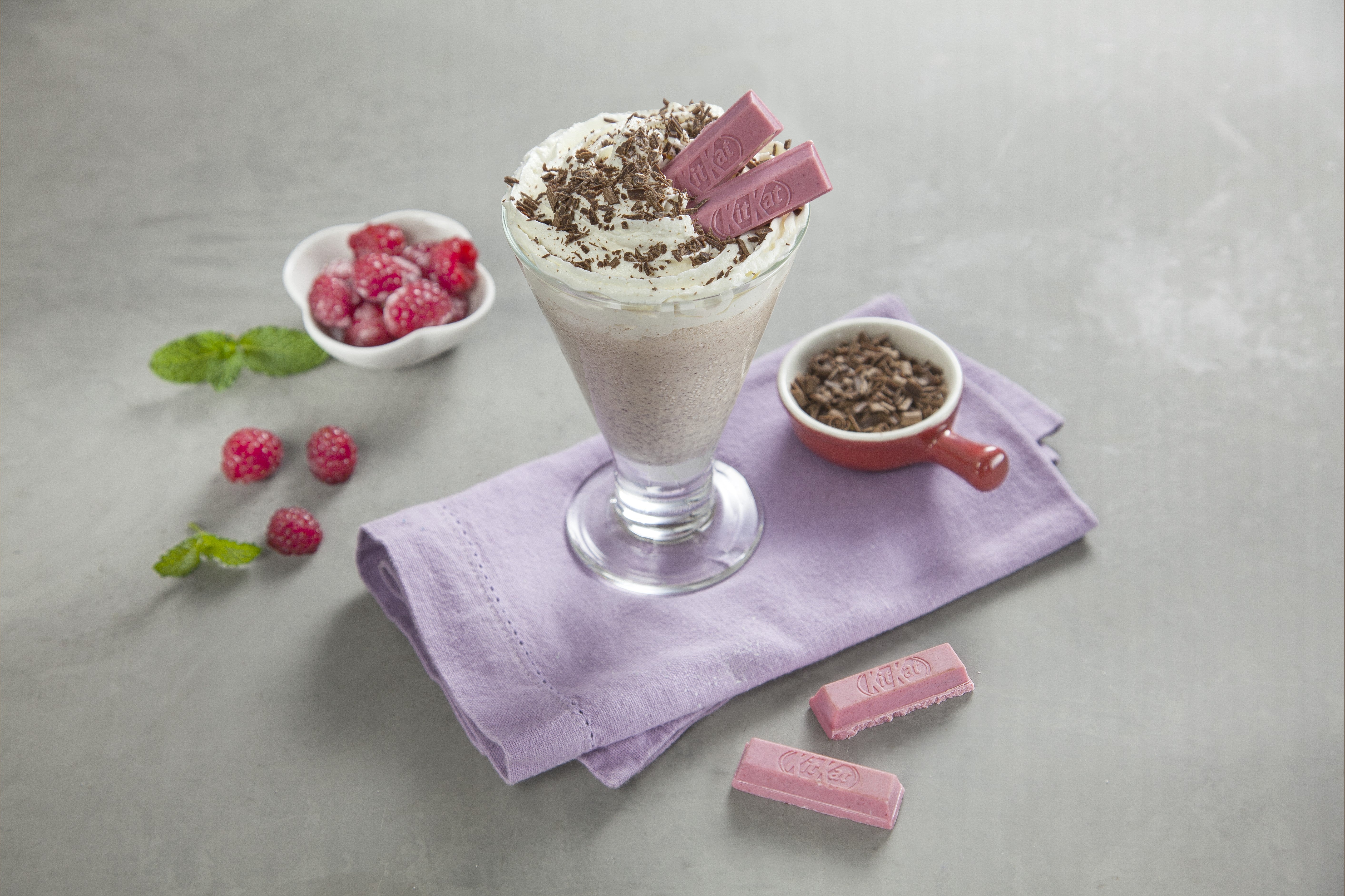 Milkshake com Kit Kat Raspberry