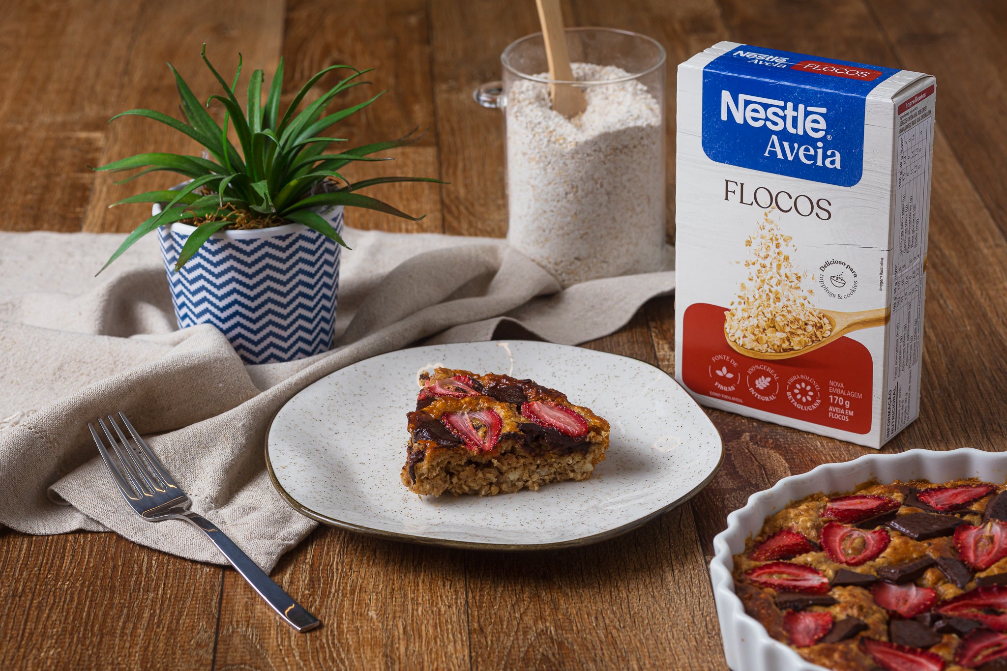Receita de Bolo de Nestlé Aveia em 1 Forma Só