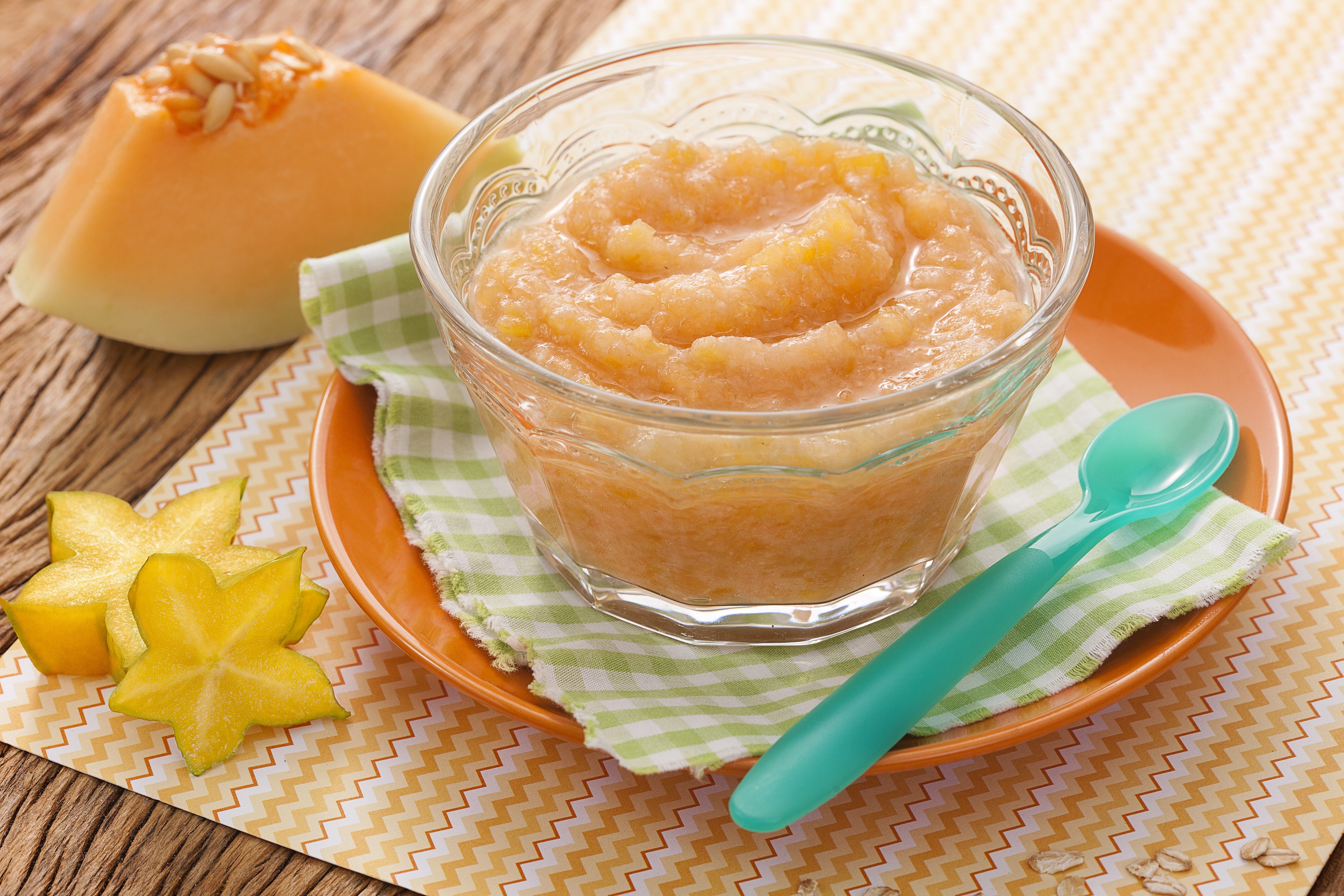 Mingauzinho de Melão Orange com Carambola