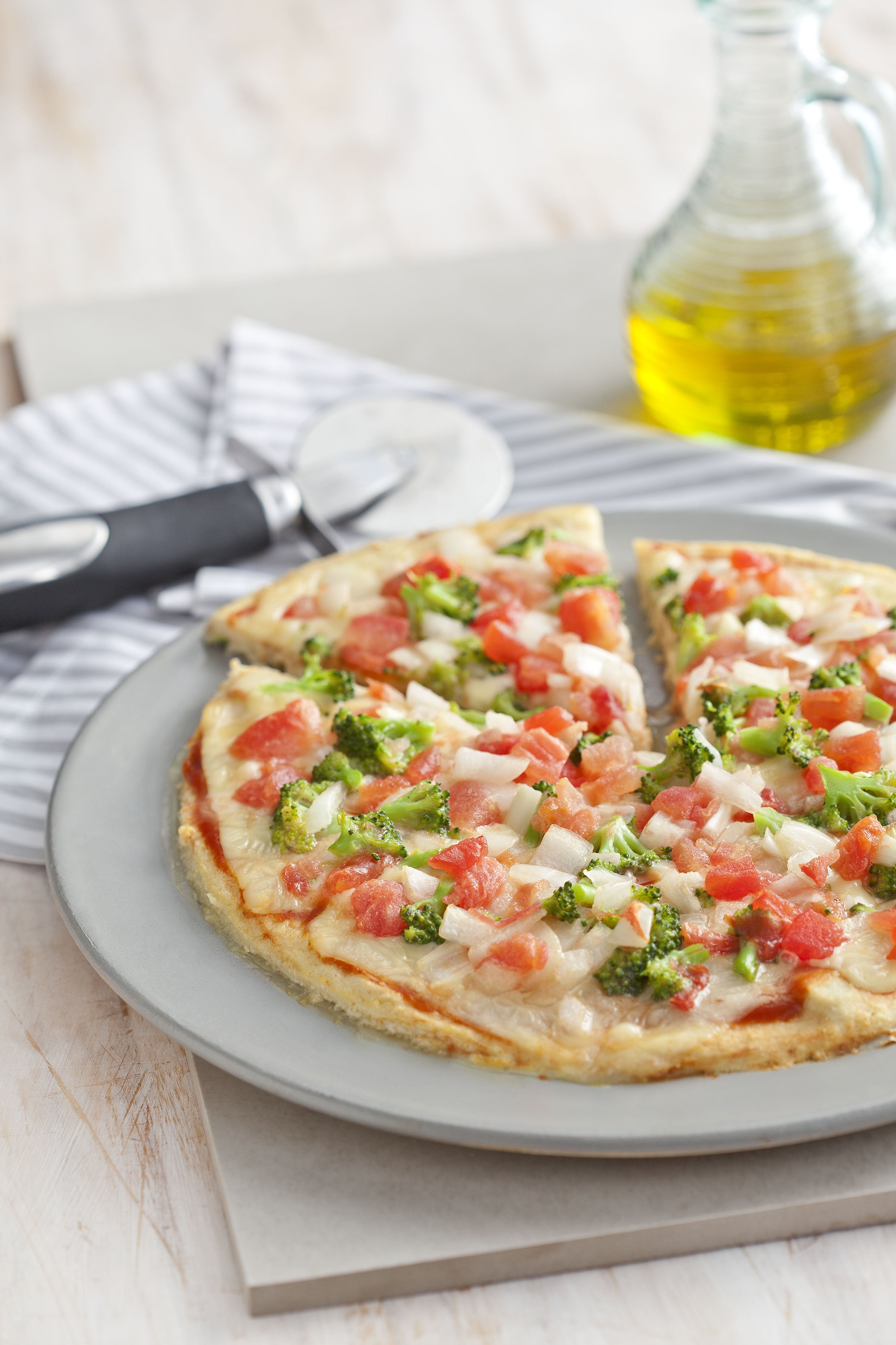 Pizza de Frango com Legumes Sem Glúten