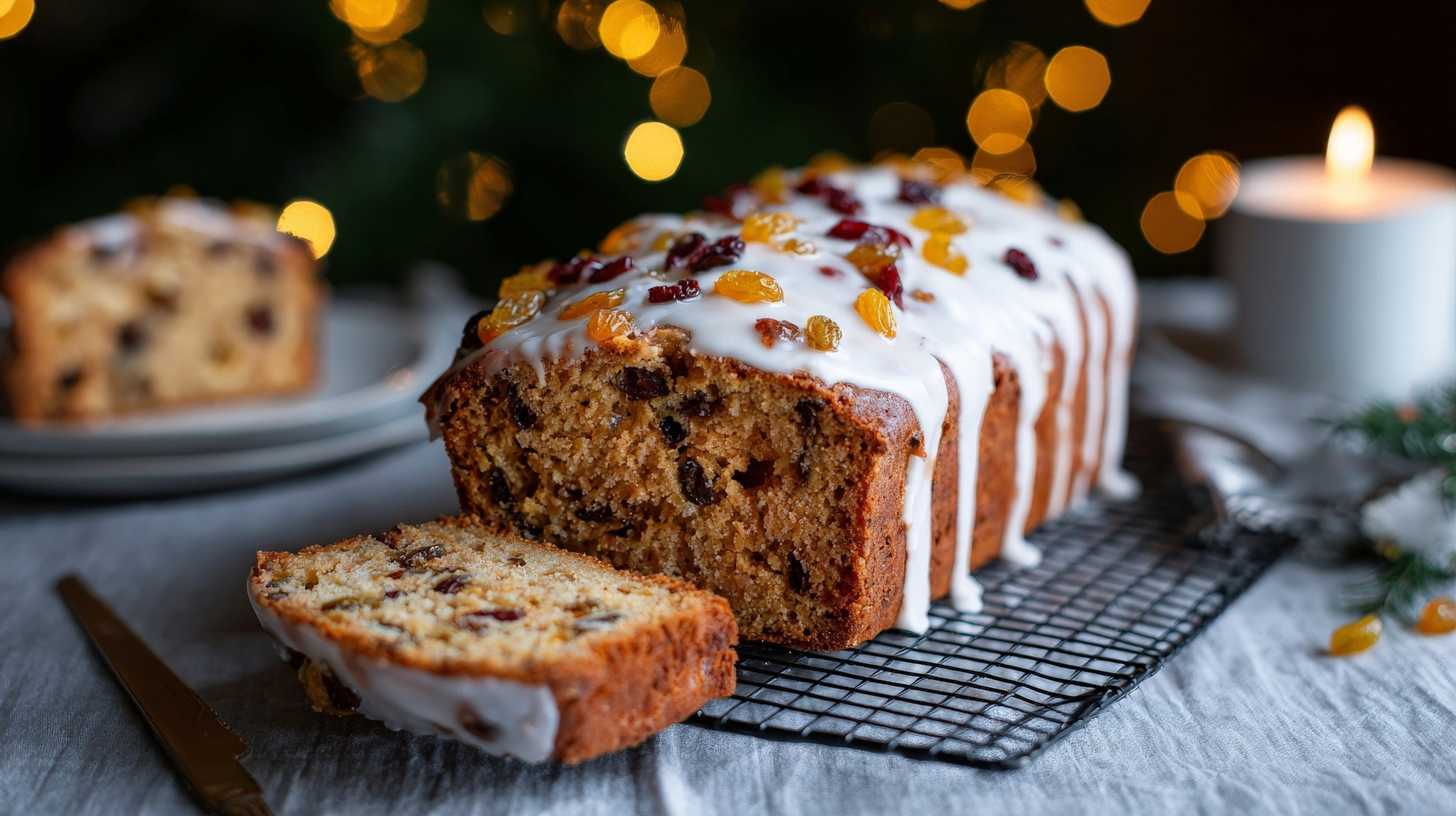 Receita de Bolo de Natal com Frutas Cristalizadas e Glacê