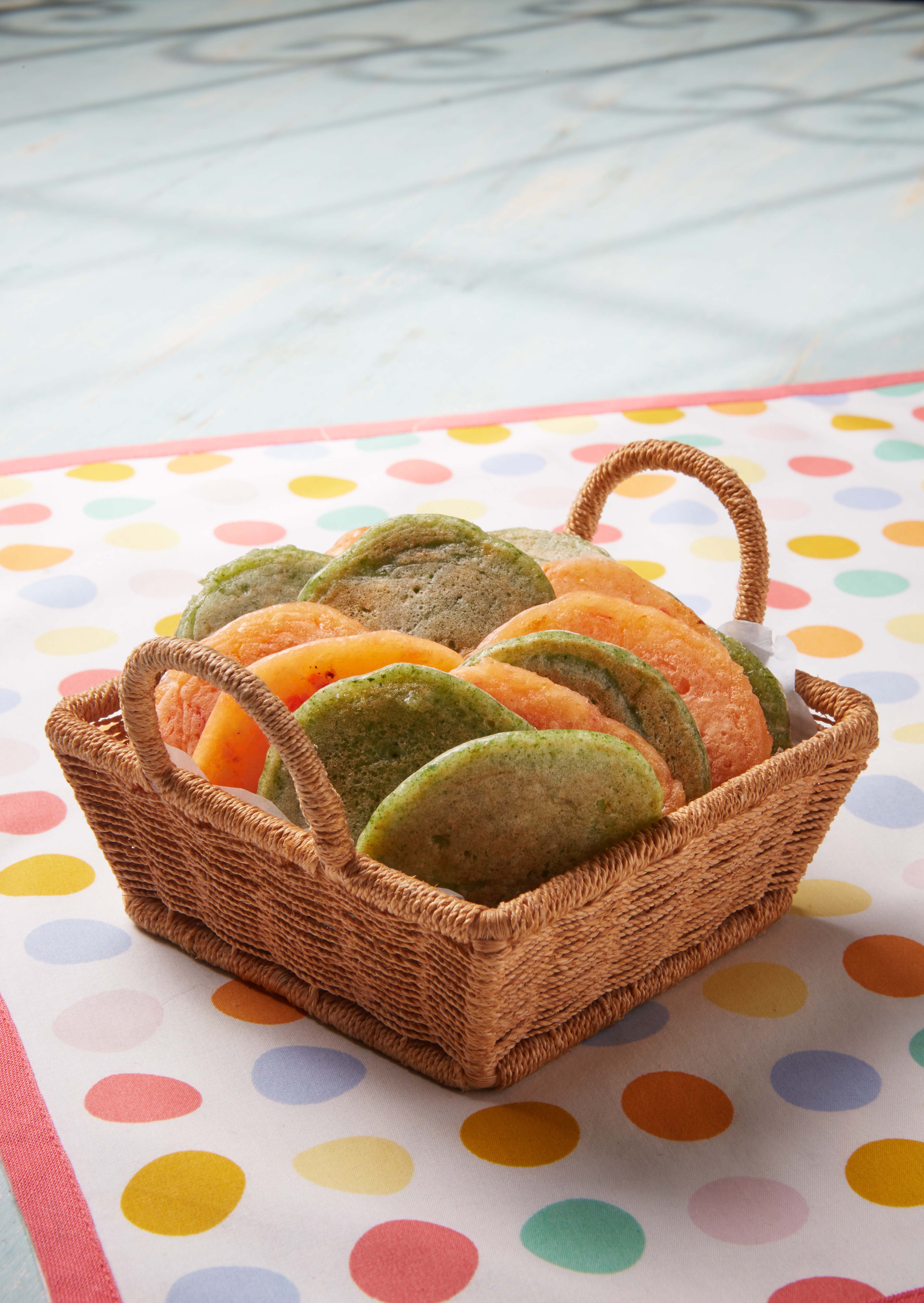 Pão de Queijo de Frigideira com Massa Colorida de Vegetais