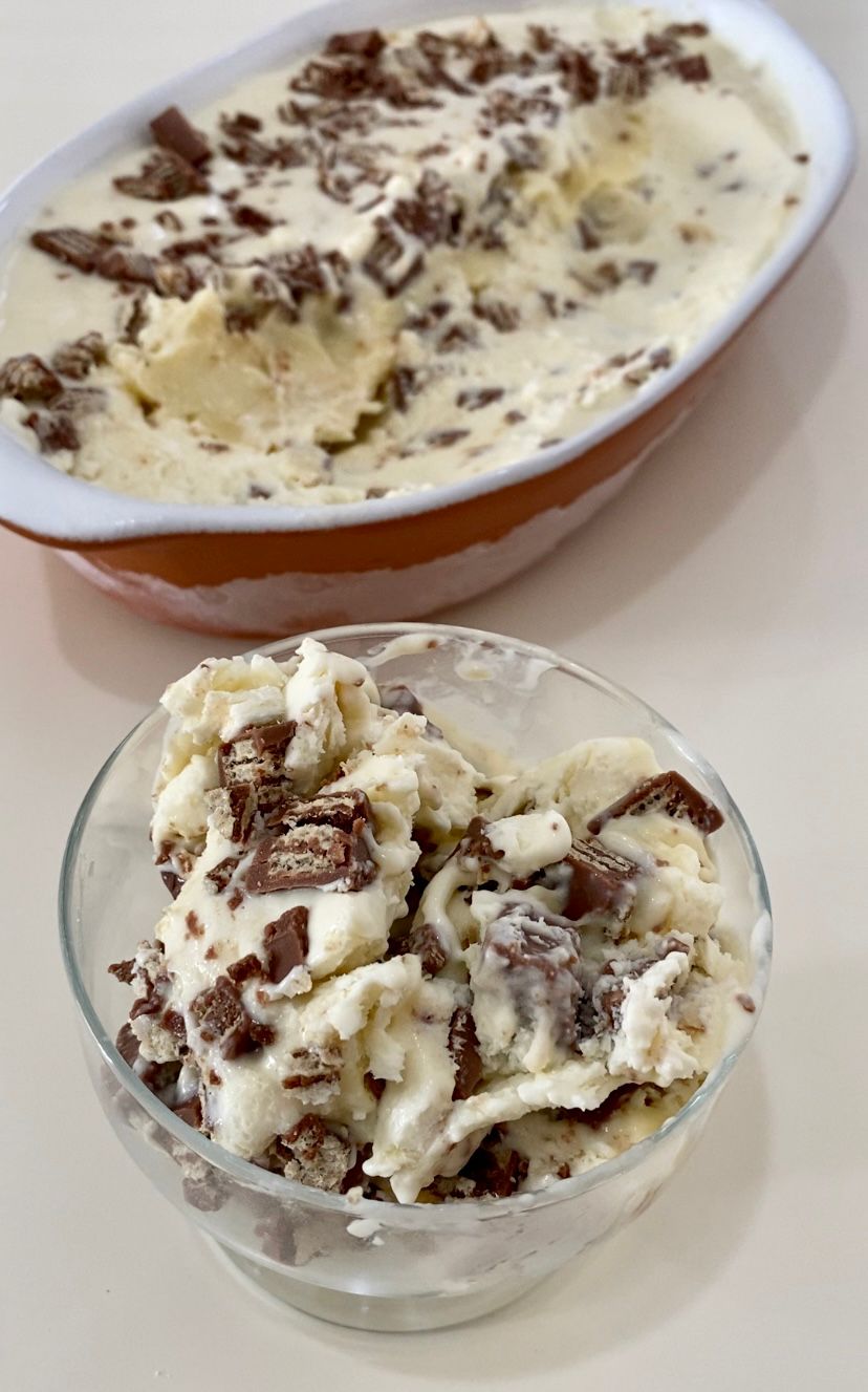 Receita de Sorvete Caseiro de KITKAT