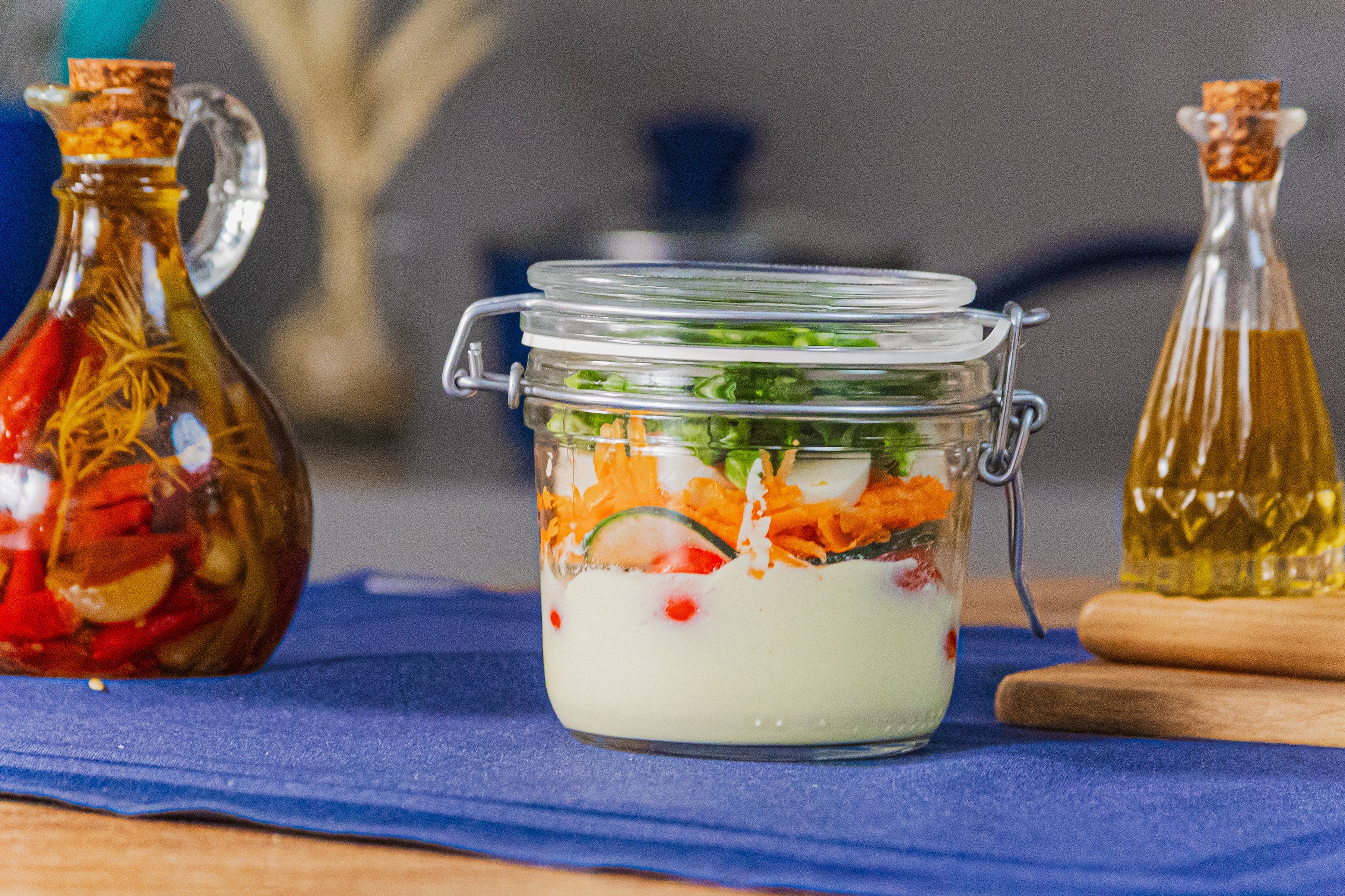 Receita de Salada Colorida com Molho Caesar