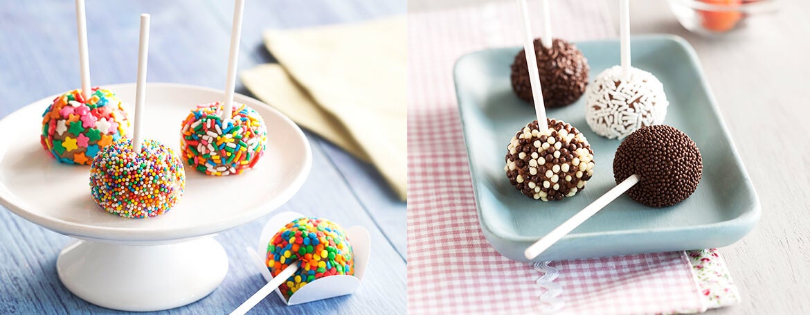 Popcake Surpresa e Docinhos de Chocolate e Morango