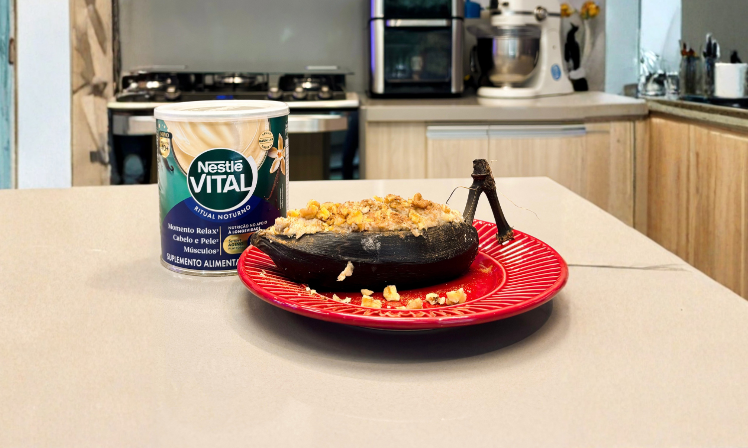 Receita de Banana Assada com Nestlé Vital