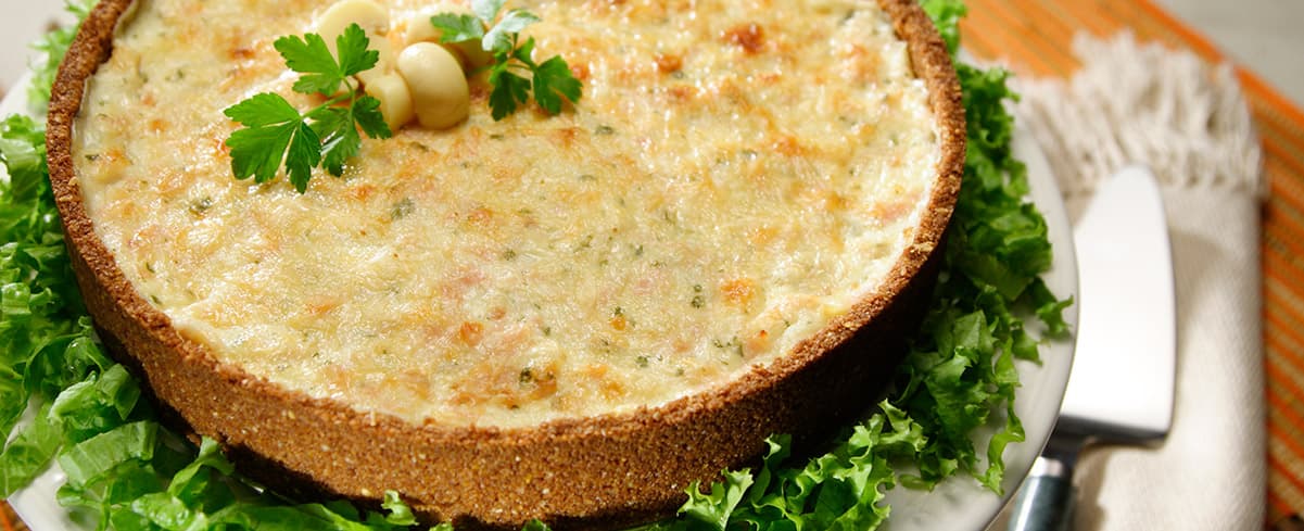 Torta de Peito de Peru Defumado