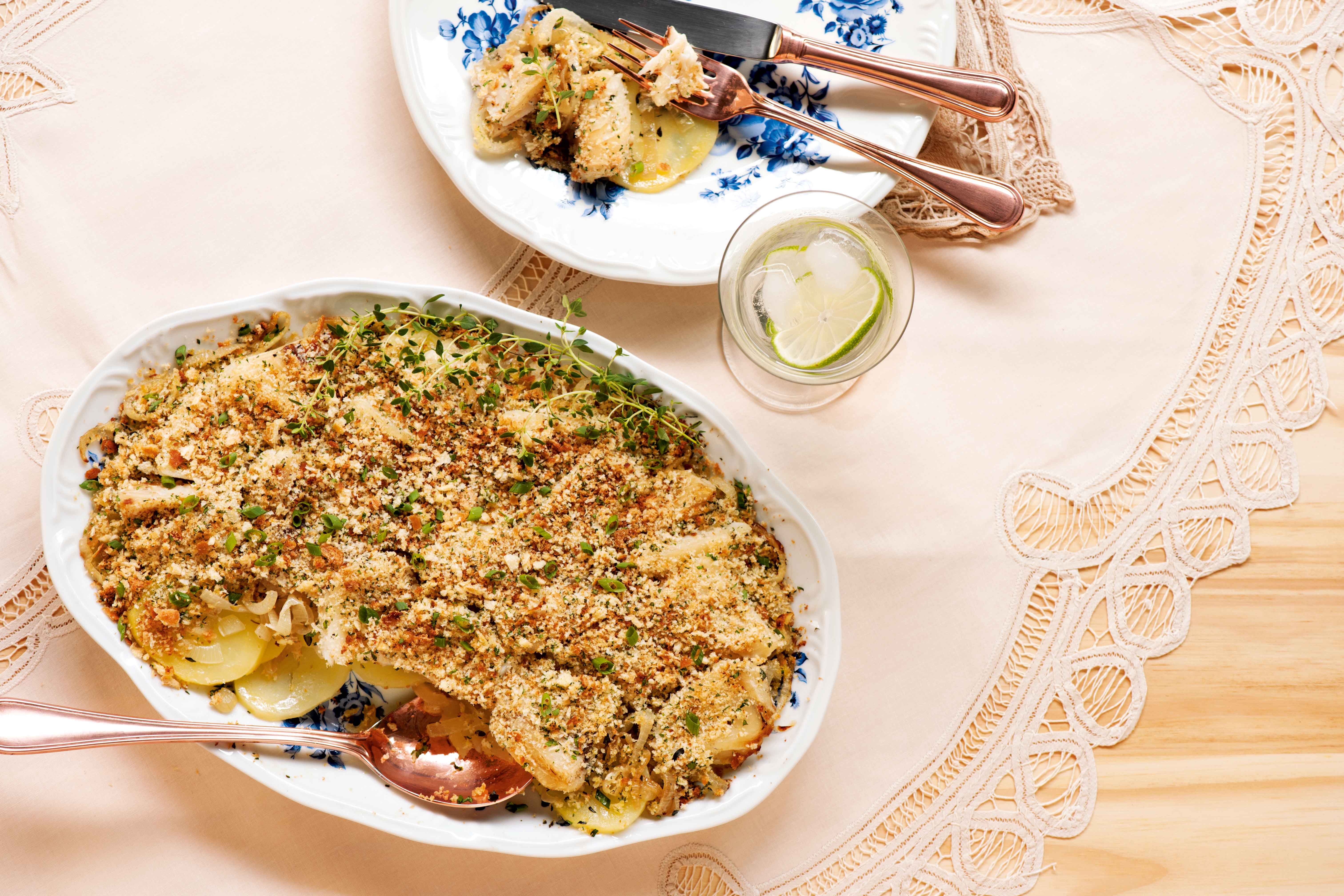 Bacalhau com Broa de Milho
