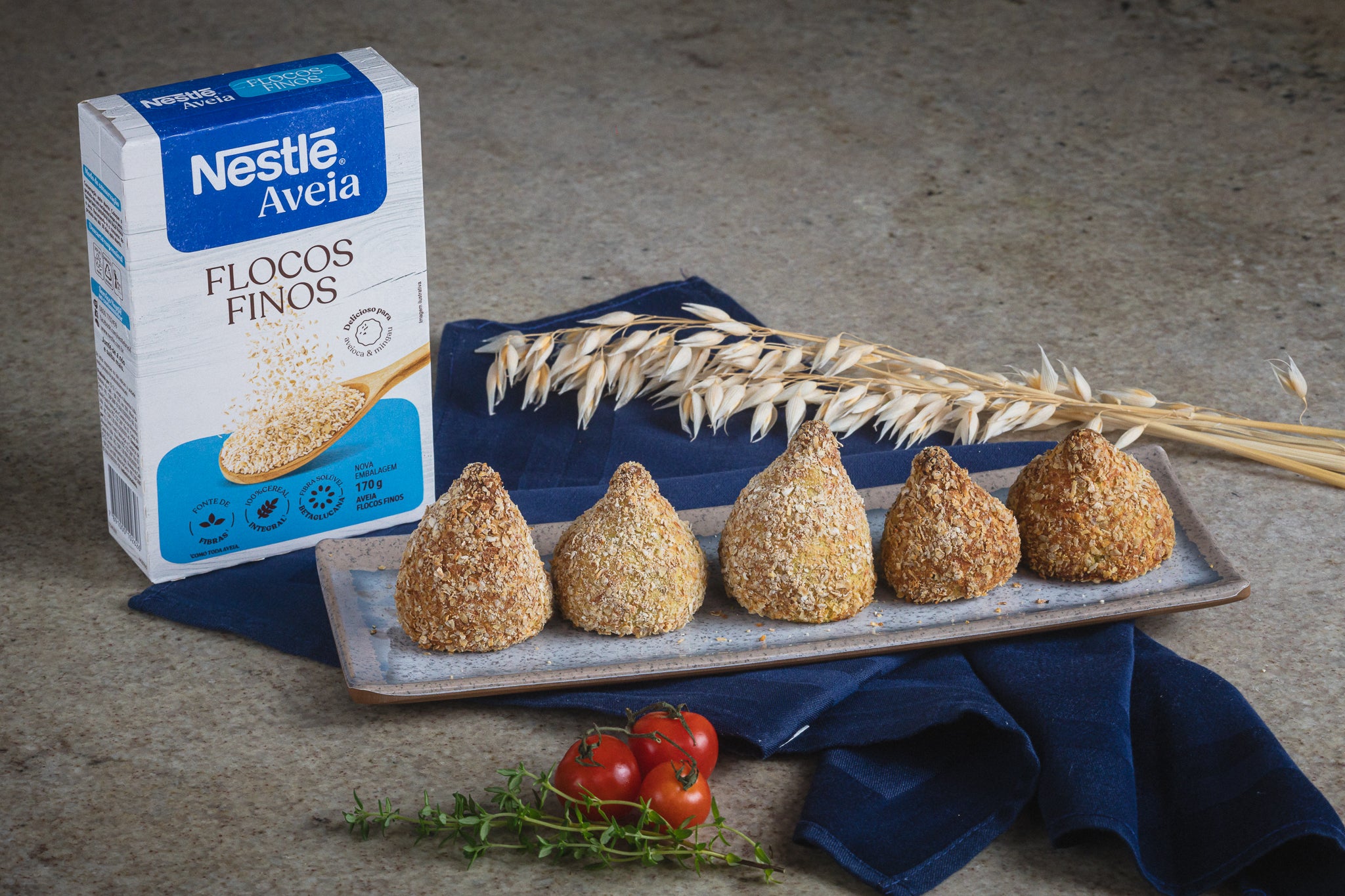 Receita de Coxinha de Batata Doce com Nestlé Aveia Flocos Finos
