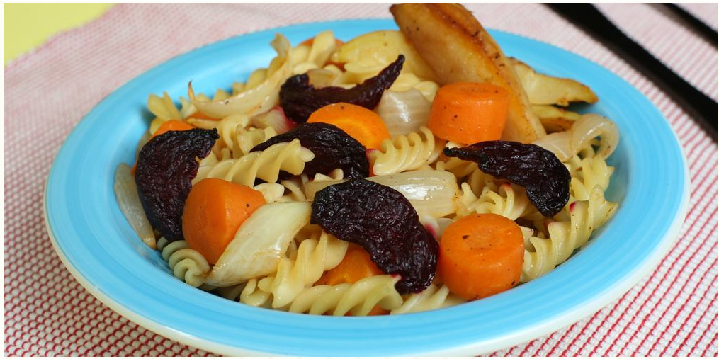 Macarrão com Legumes Assados