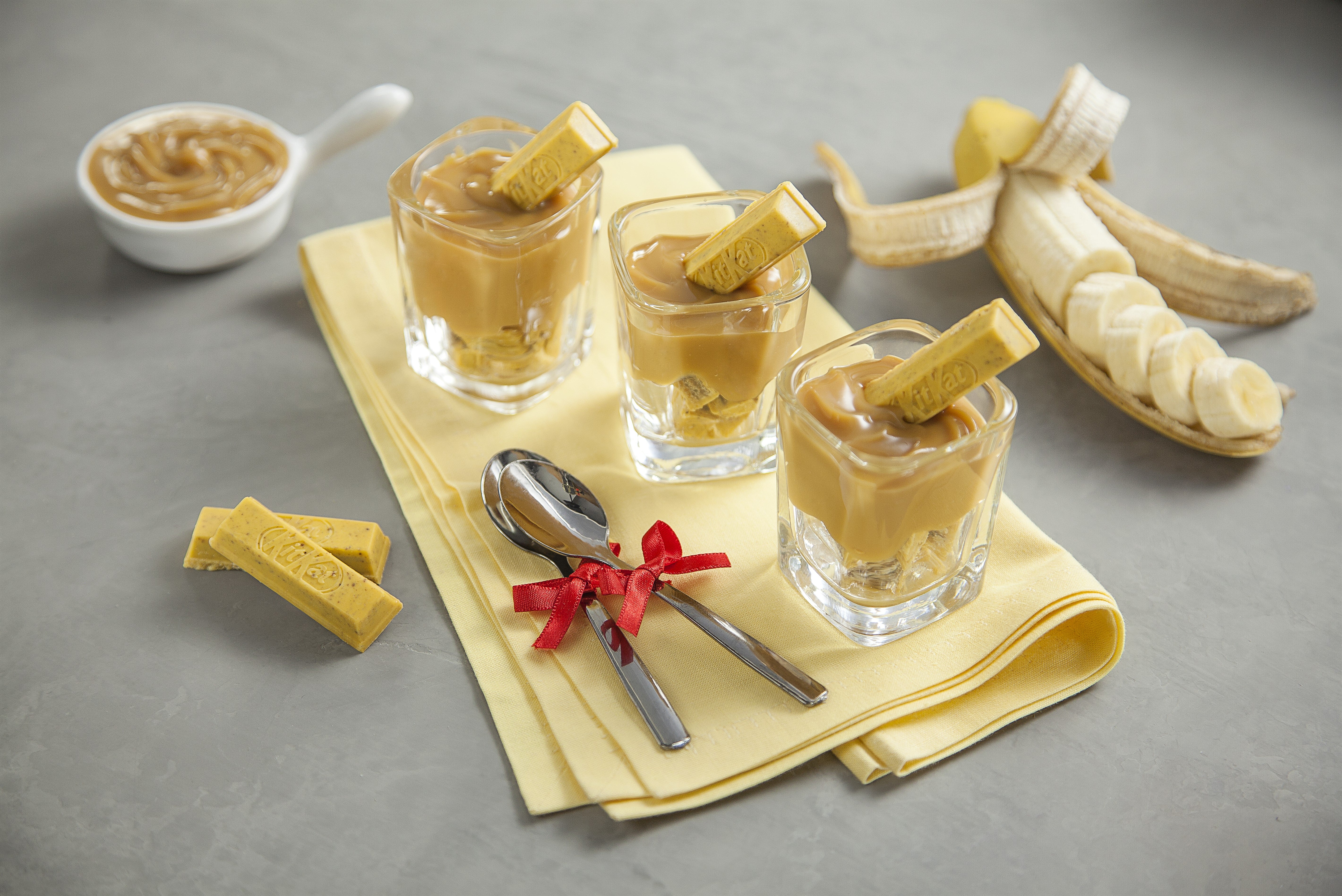 Tacinha de Doce de Leite com Kit Kat Banana
