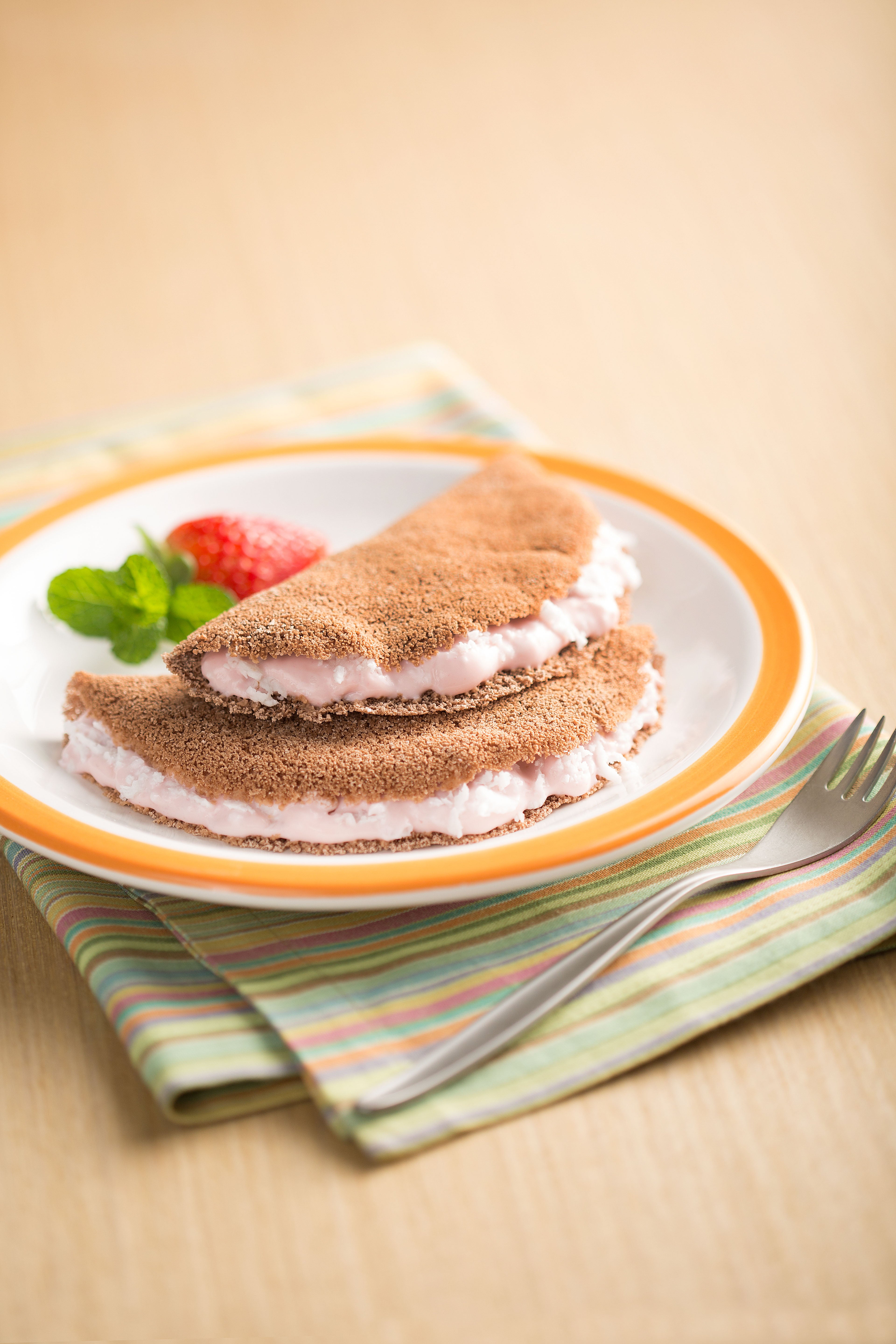 Tapioca de Cacau com Recheio Zero Lactose