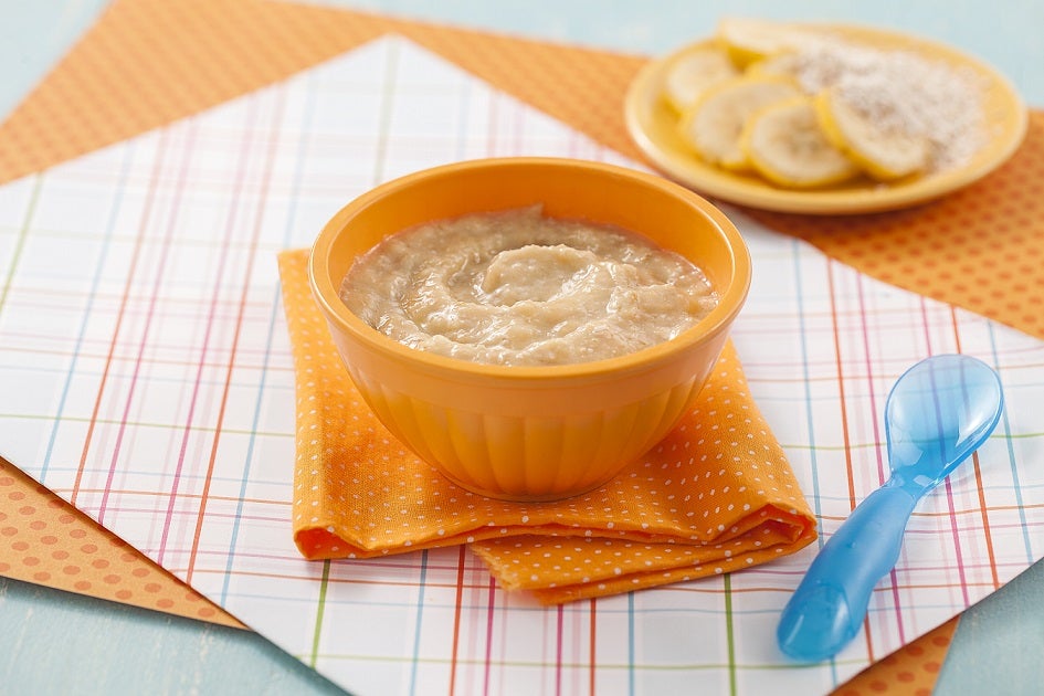 Papinha de Banana e Aveia