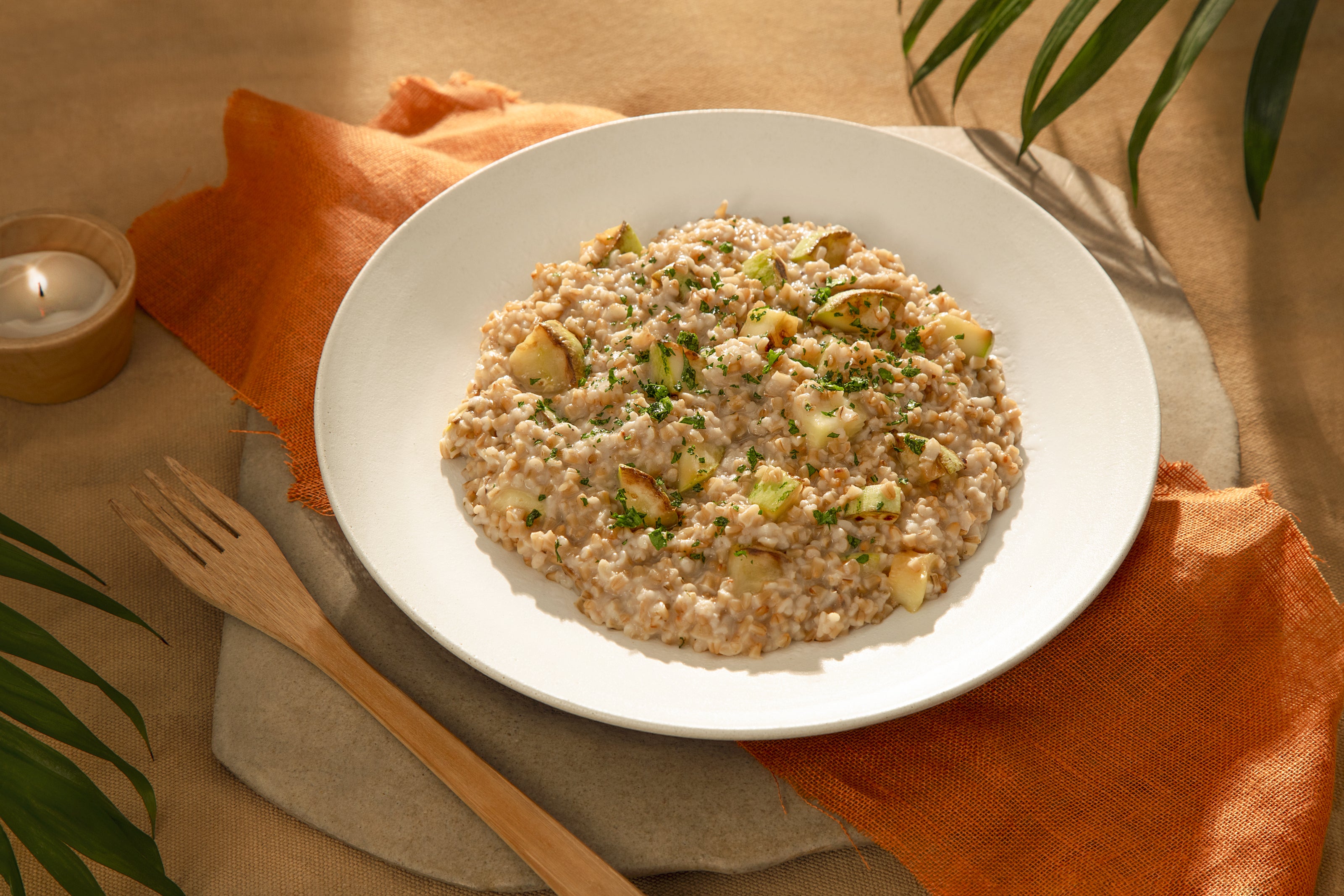 Receita de Risoto de Abobrinha Vegano