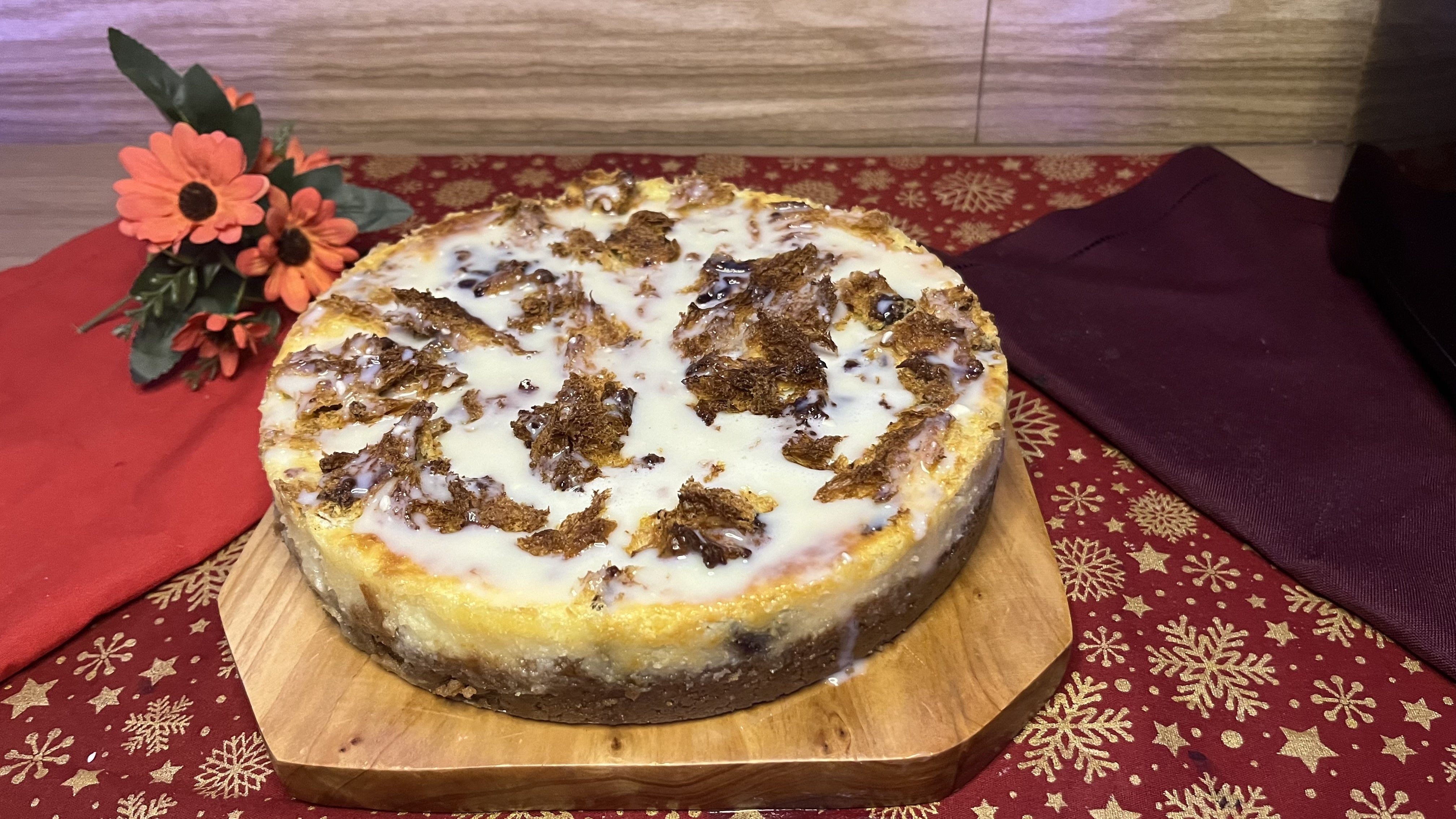 Receita de Cheesecake de Panettone na Air Fryer