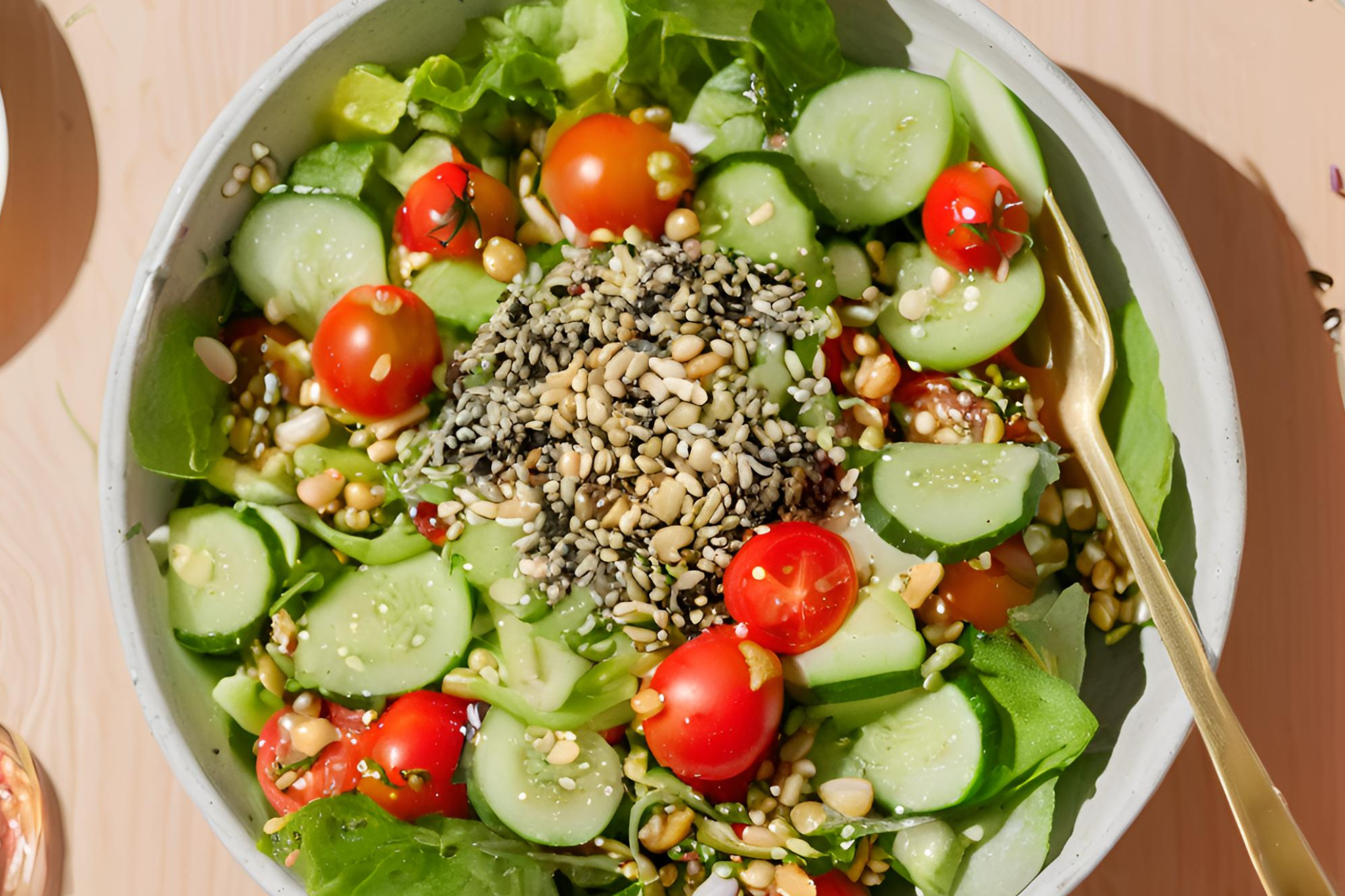 Salada Verde com Maggi Crocante