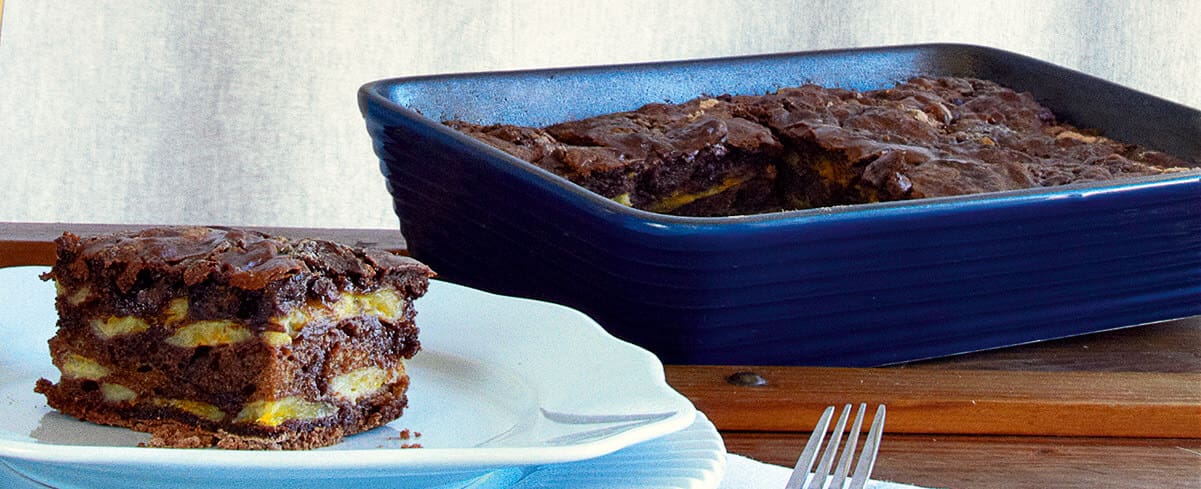 Torta Morna de Banana em Camadas