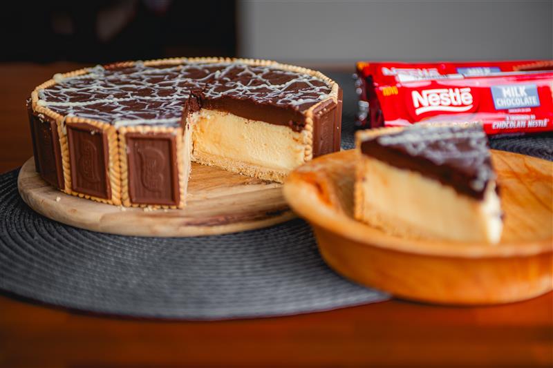 Receita de Torta Holandesa com Choco Biscuit