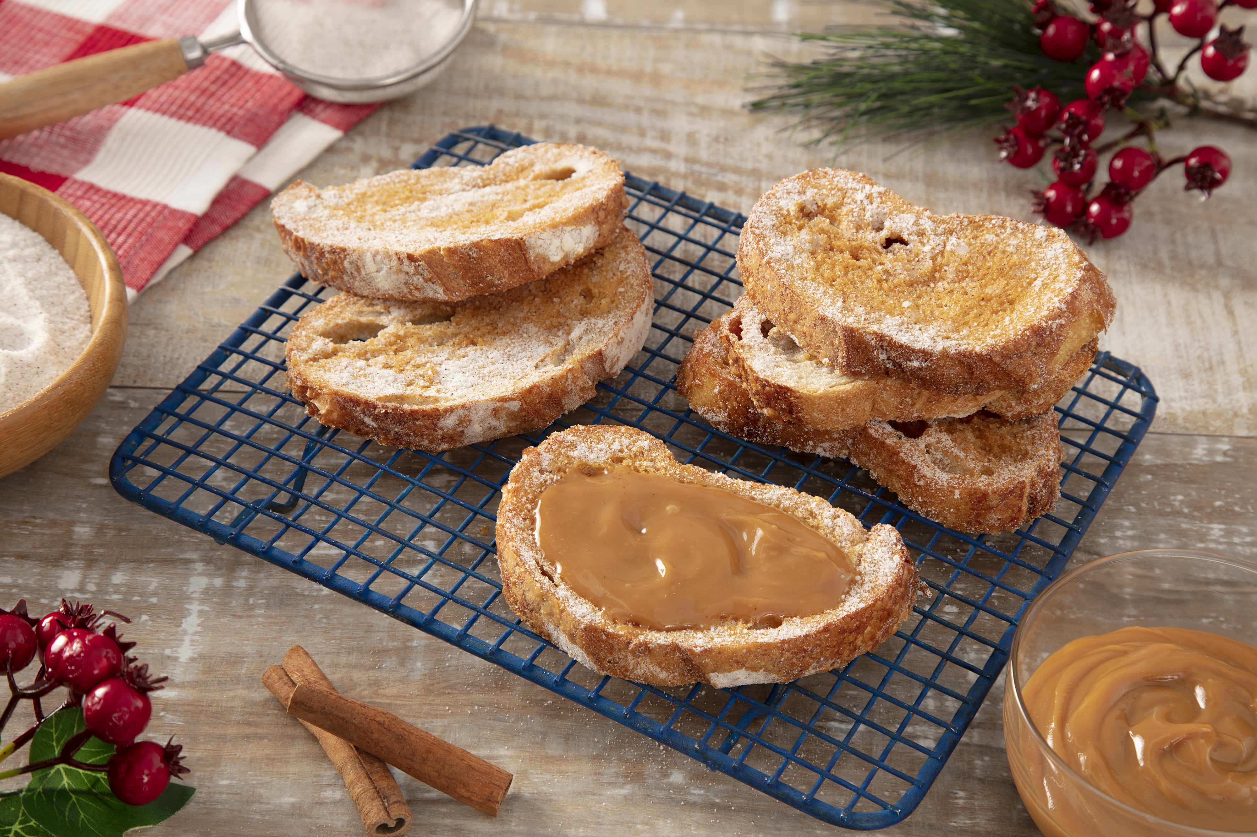 Receita de Rabanada de Doce de Leite feita na Air Fryer