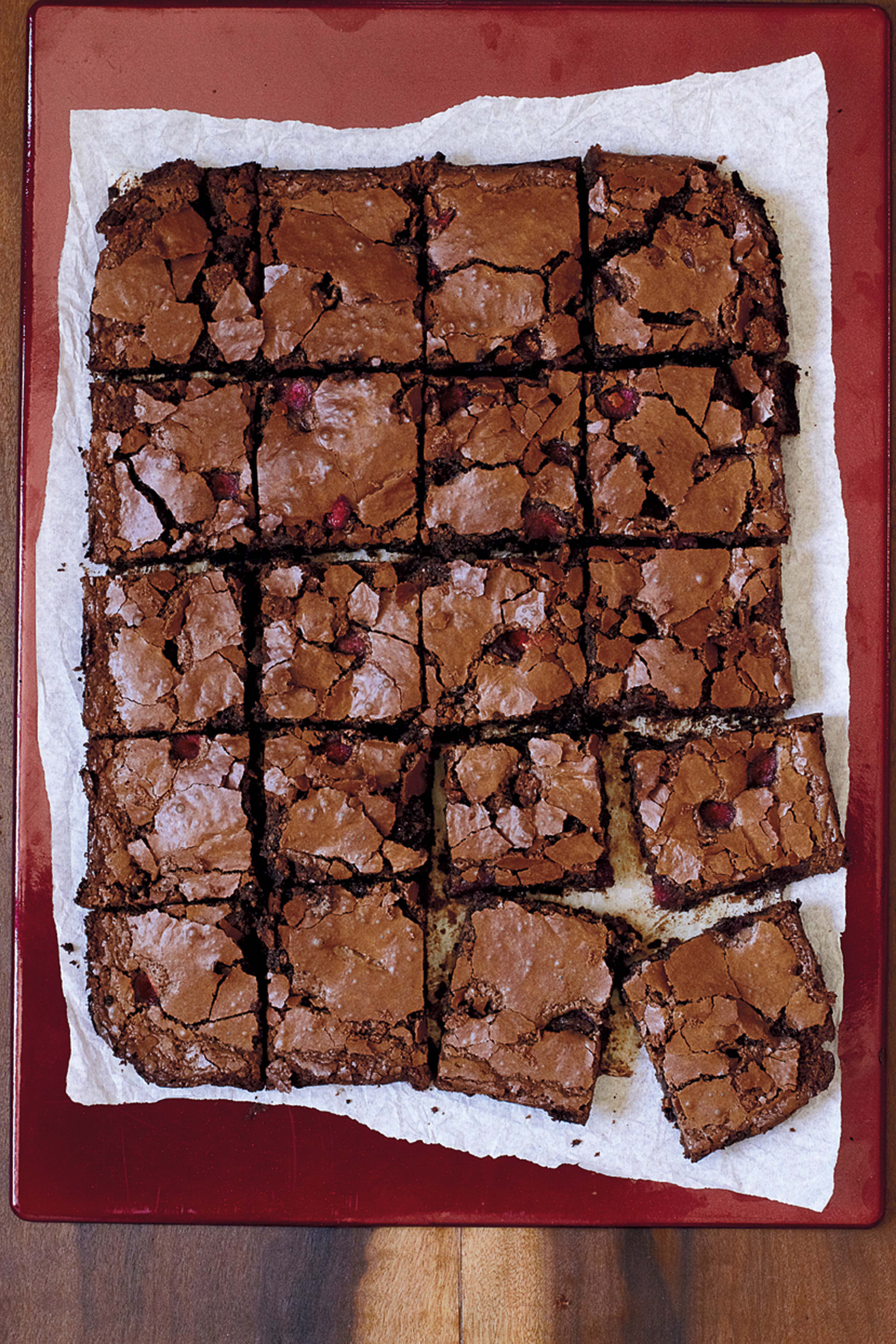 Brownie com Framboesas