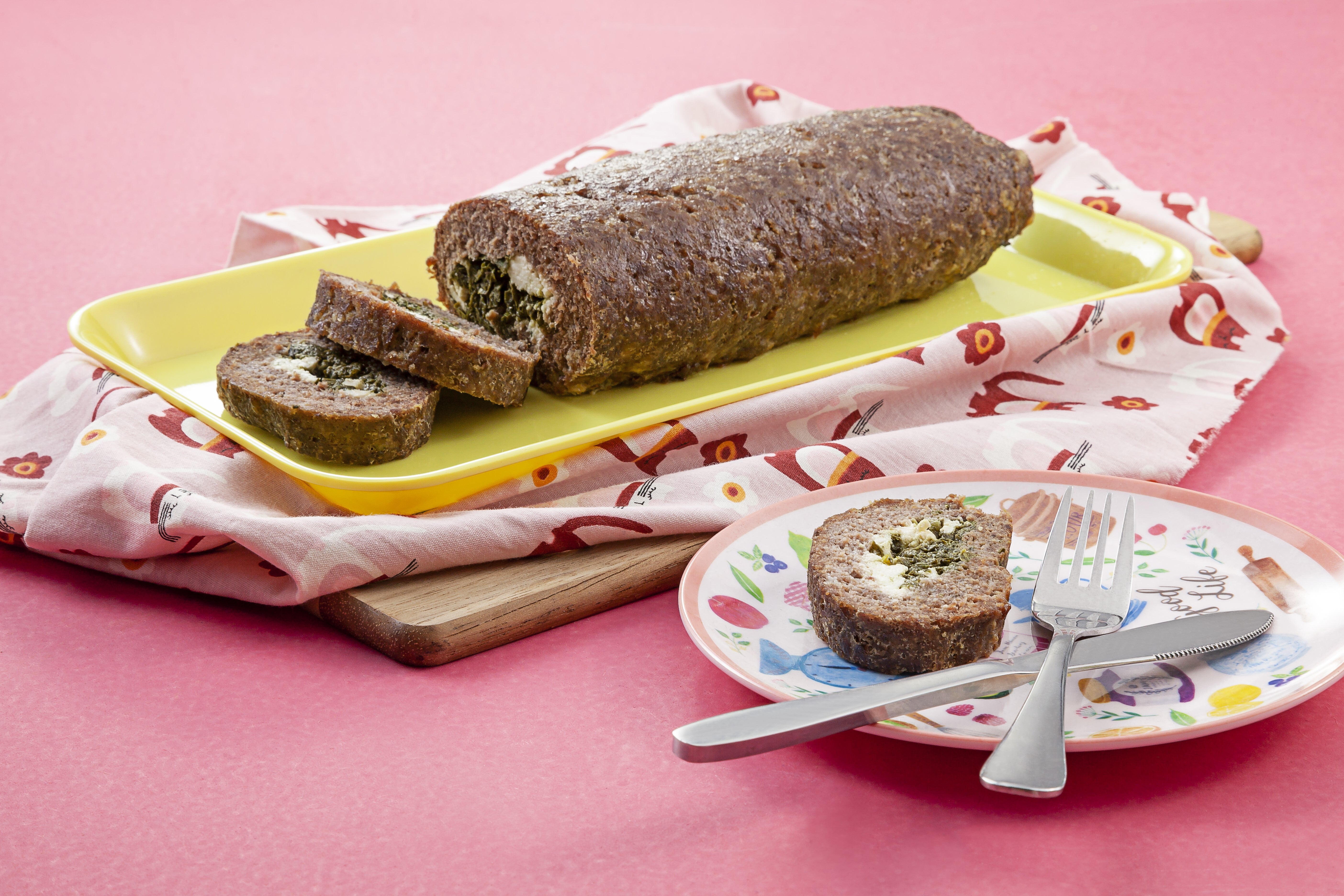 Receita de Bolo de Carne com Espinafre