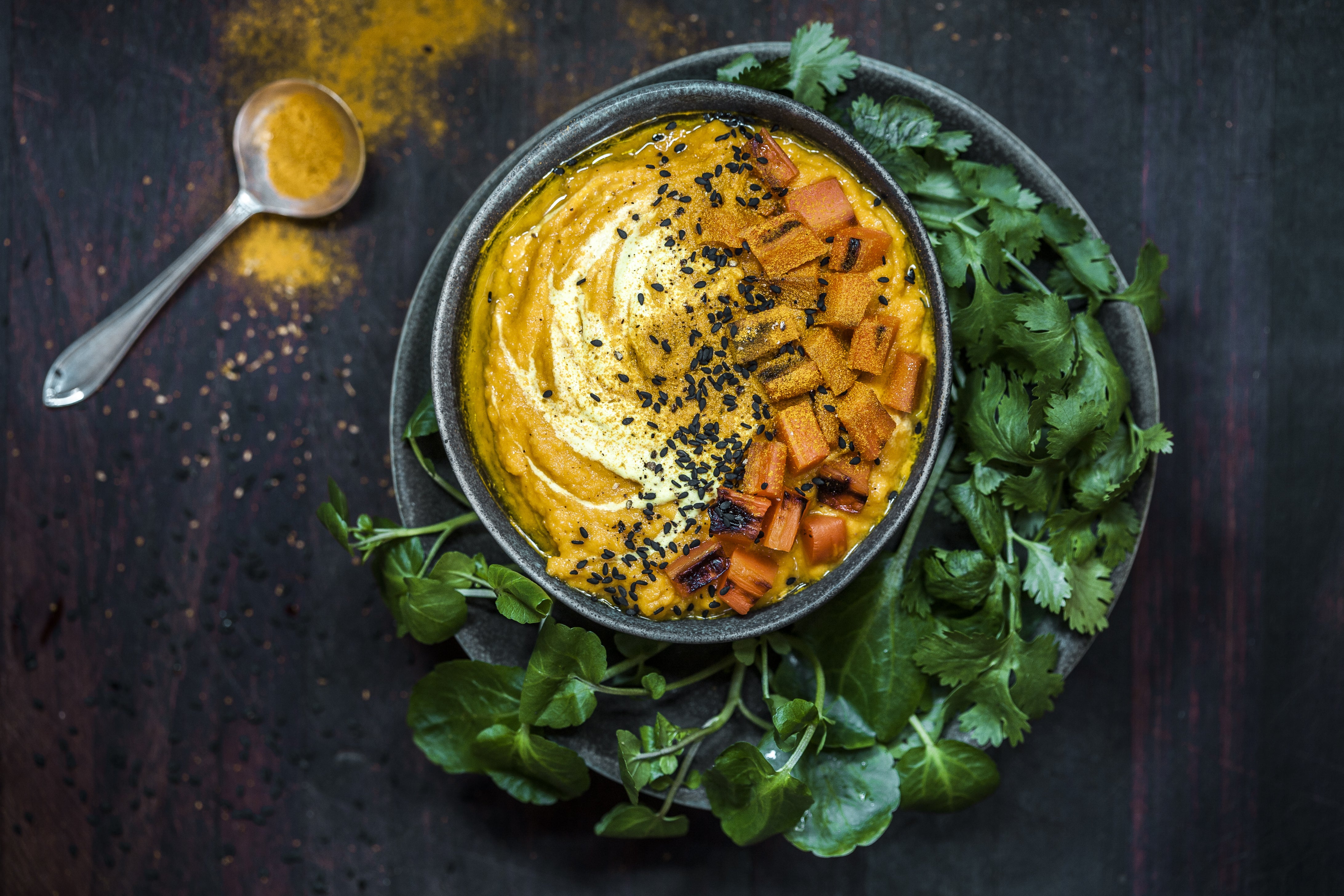 Receita de Sopa de Agrião e Cenoura