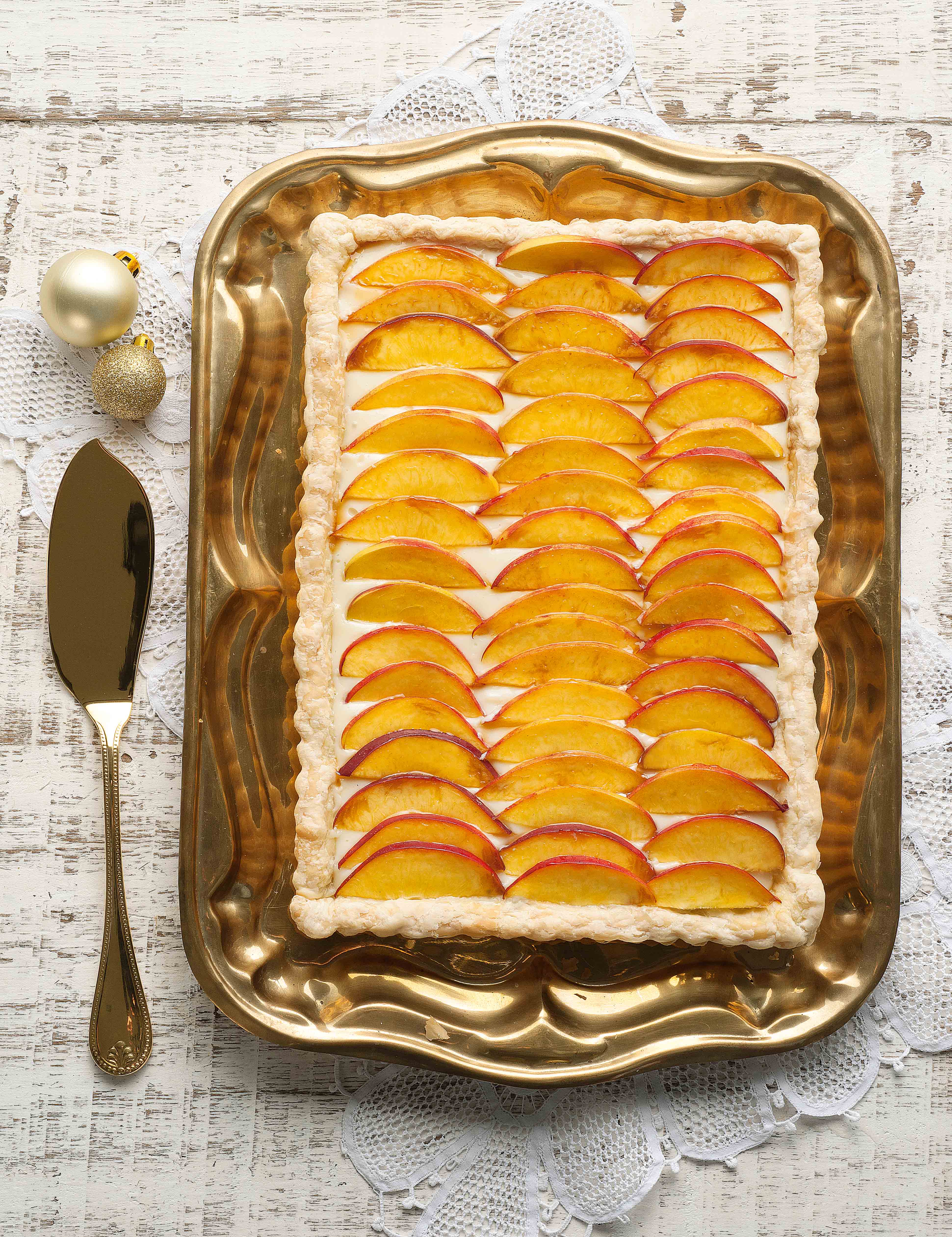 Torta de Nectarina com Creme