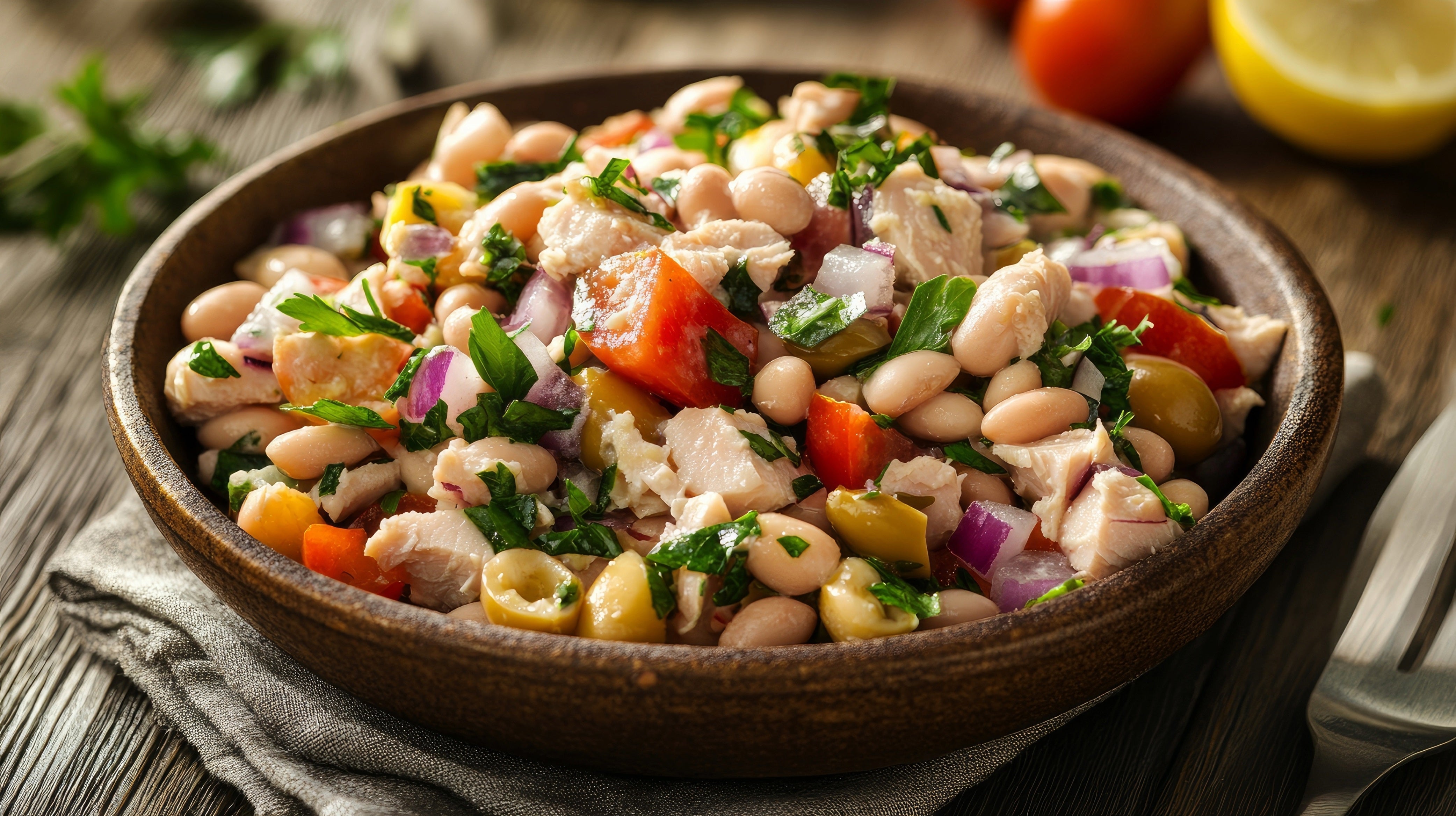 Receita de Peixe e Salada Criolla