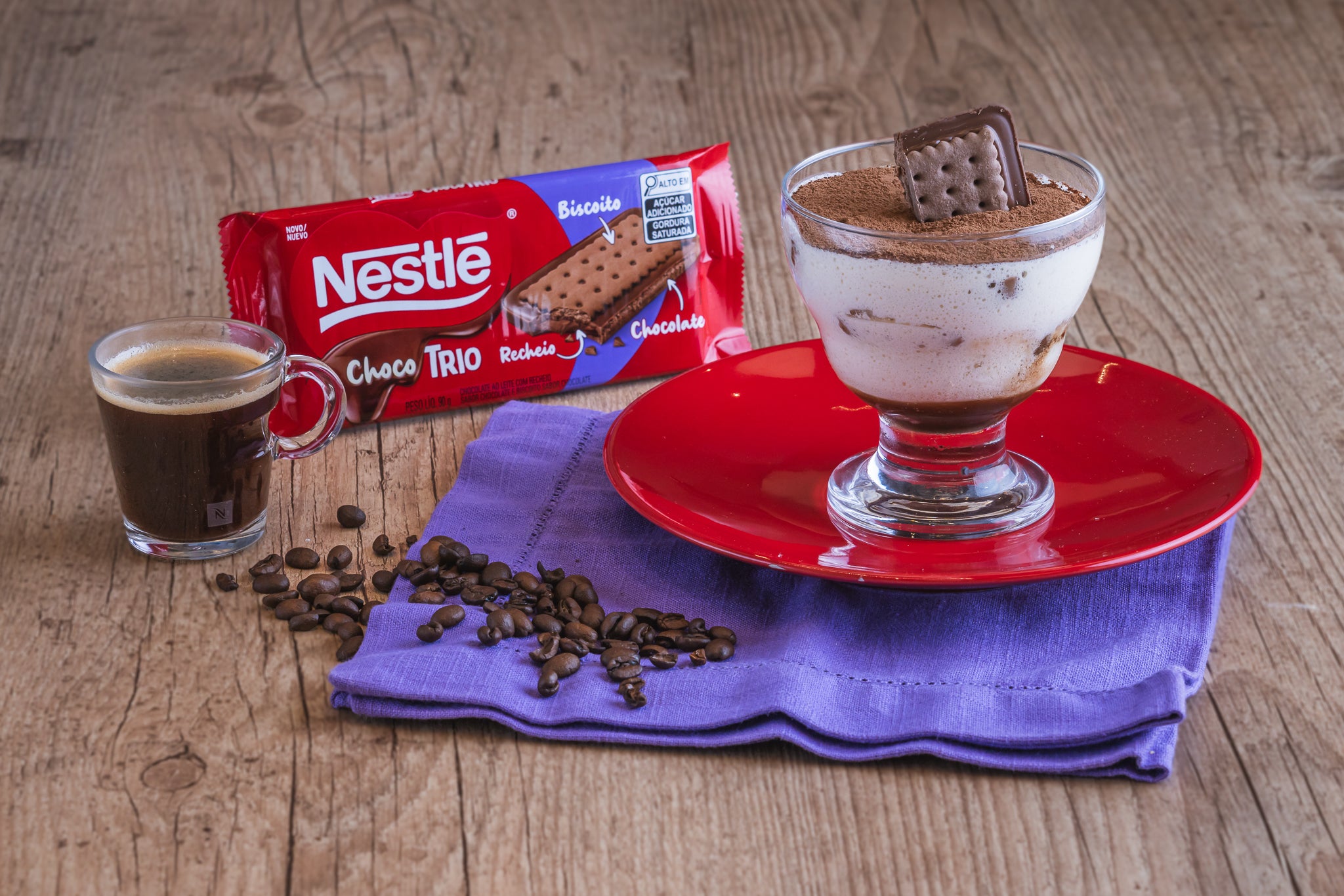Receita de Tiramisù no Copinho com Choco Trio