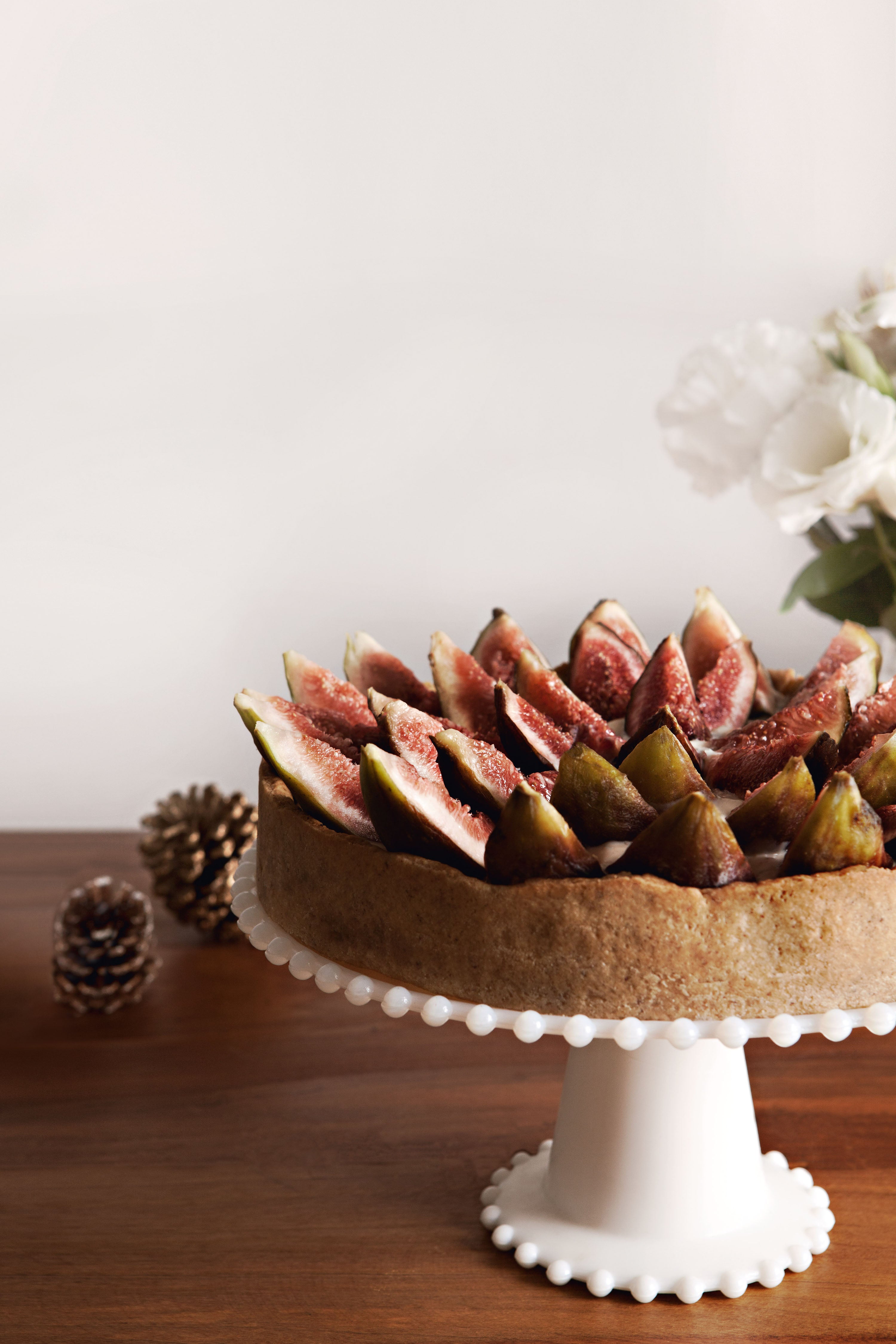 Torta Guirlanda de Figo e Creme de Nozes