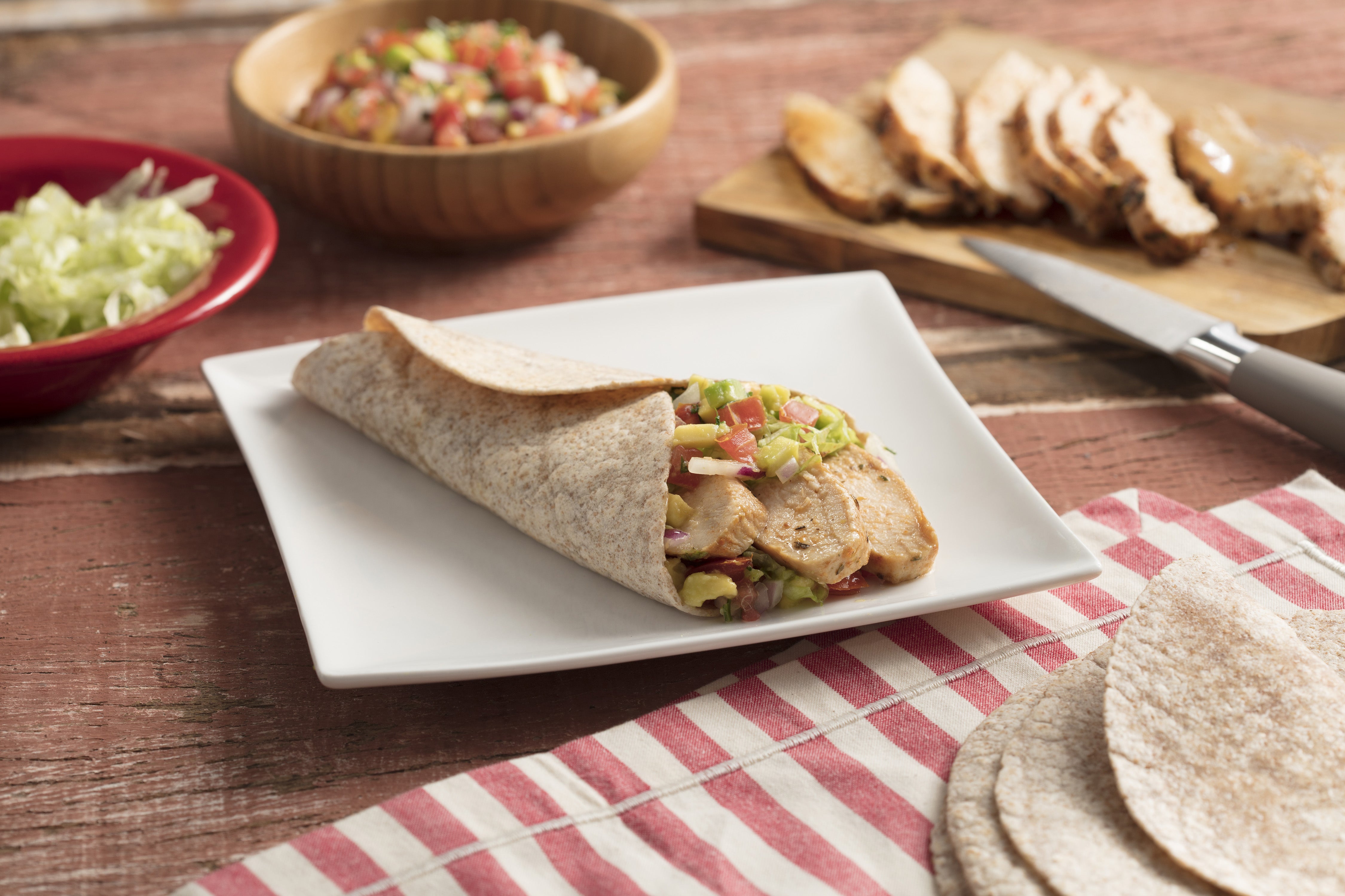 Wrap de Filé de Frango com Guacamole