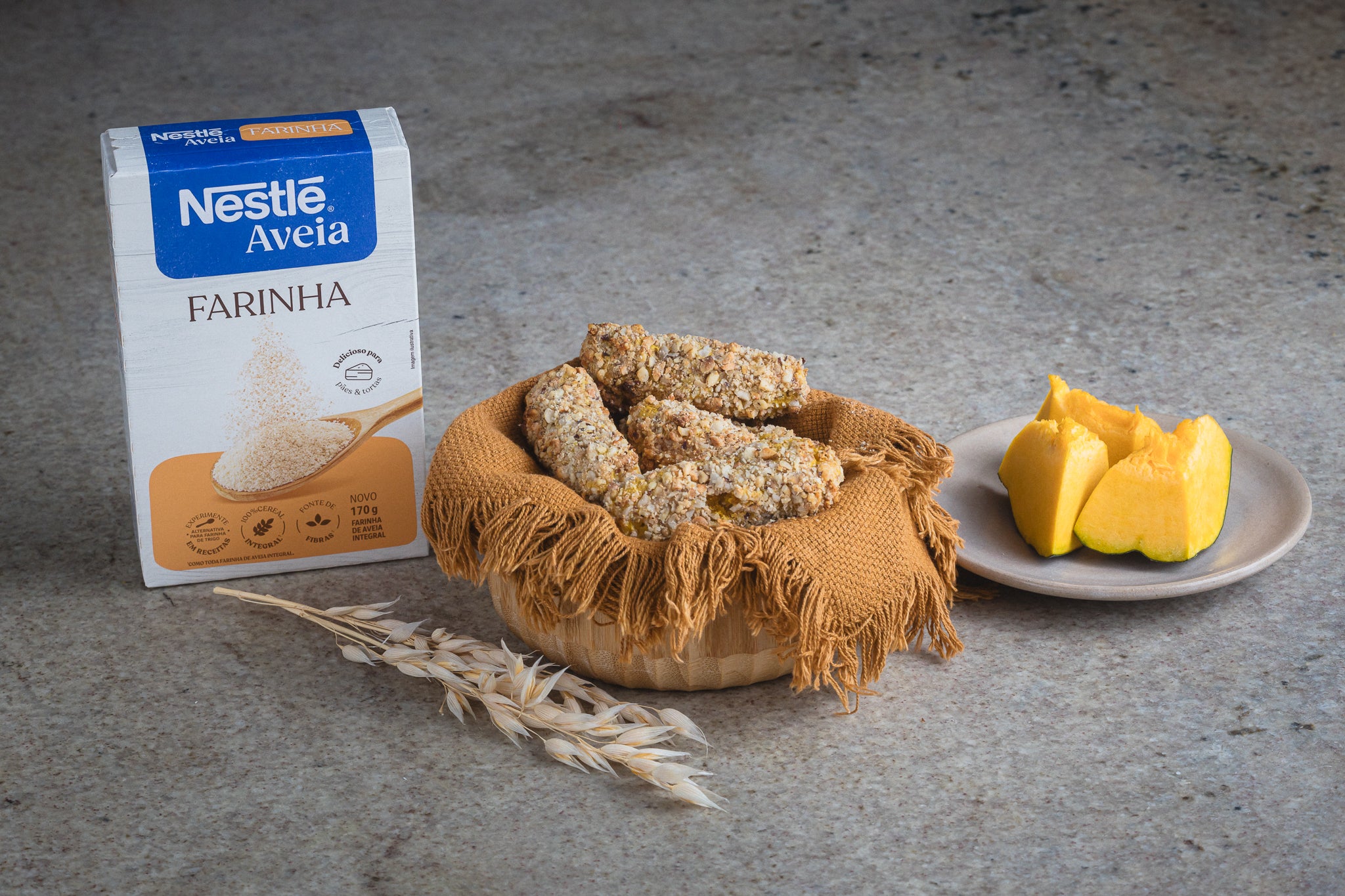 Receita de Croquete Vegetariano de Abóbora com Nestlé Farinha de Aveia