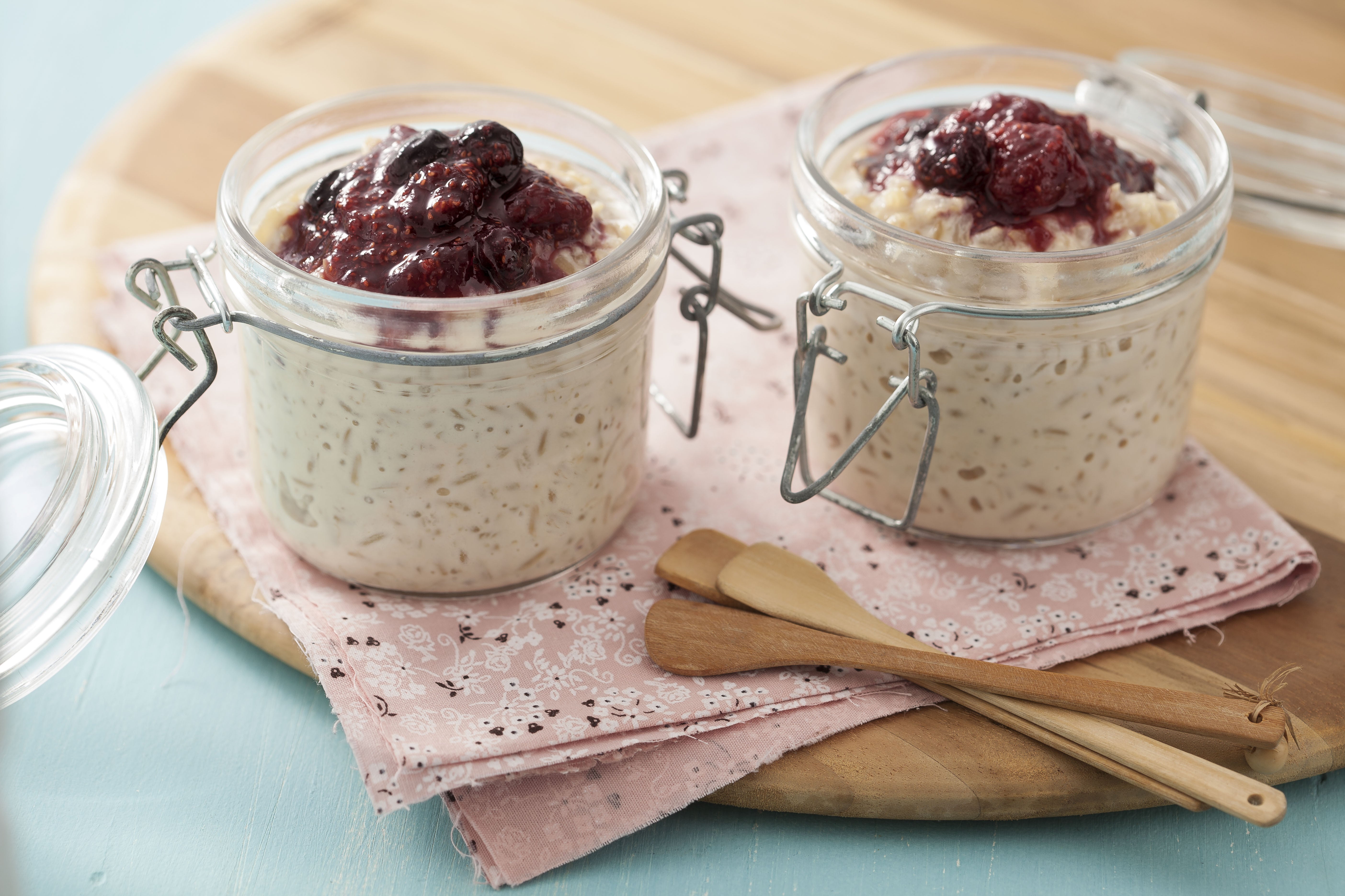 Arroz Doce Integral com Especiarias e Calda de Frutas