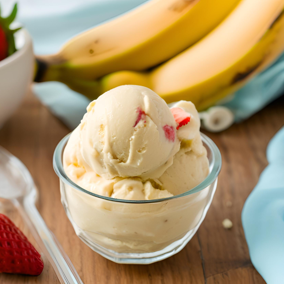 Receita de Sorvete de Banana e Morango Nutren Control