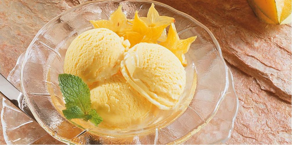 Sorvete de Carambola com Caramelo