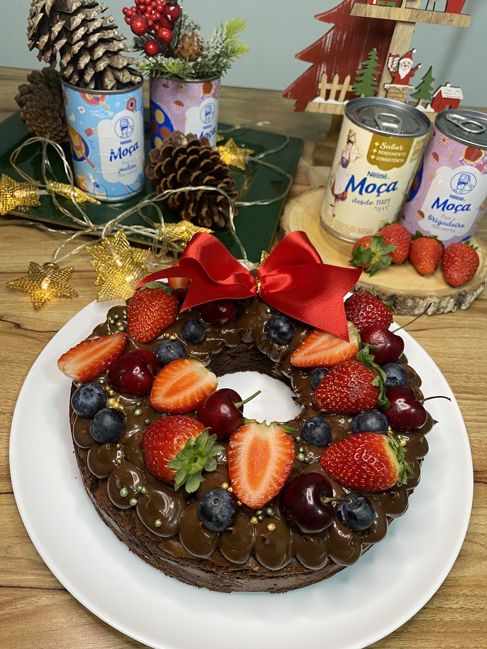 Receita de Guirlanda de Brownie