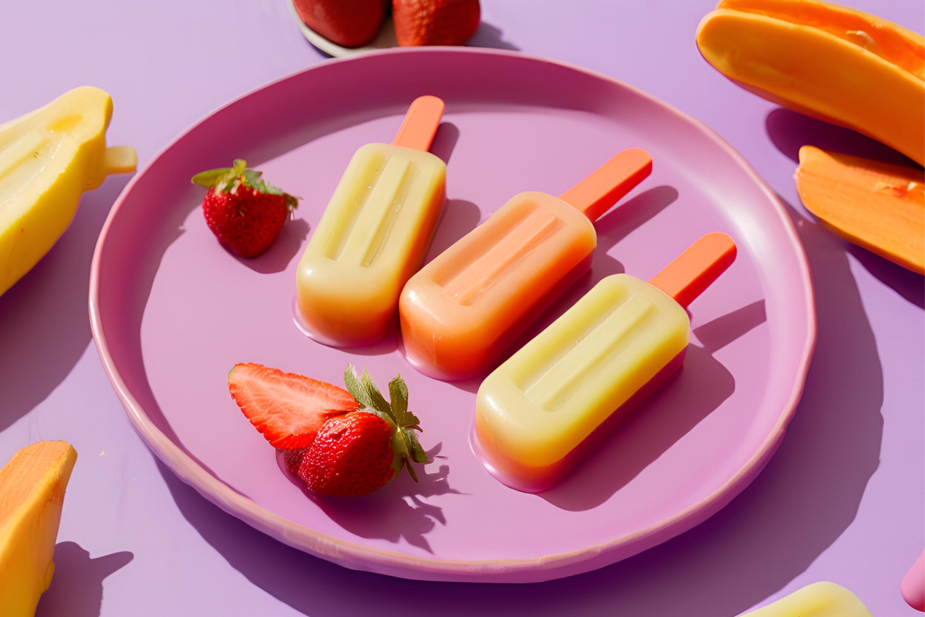 Receita de Picolé de Frutas com Nanlac
