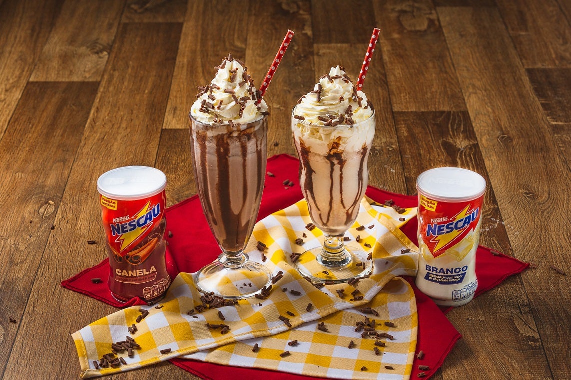 Frappuccinos de Nescau Branco e Canela