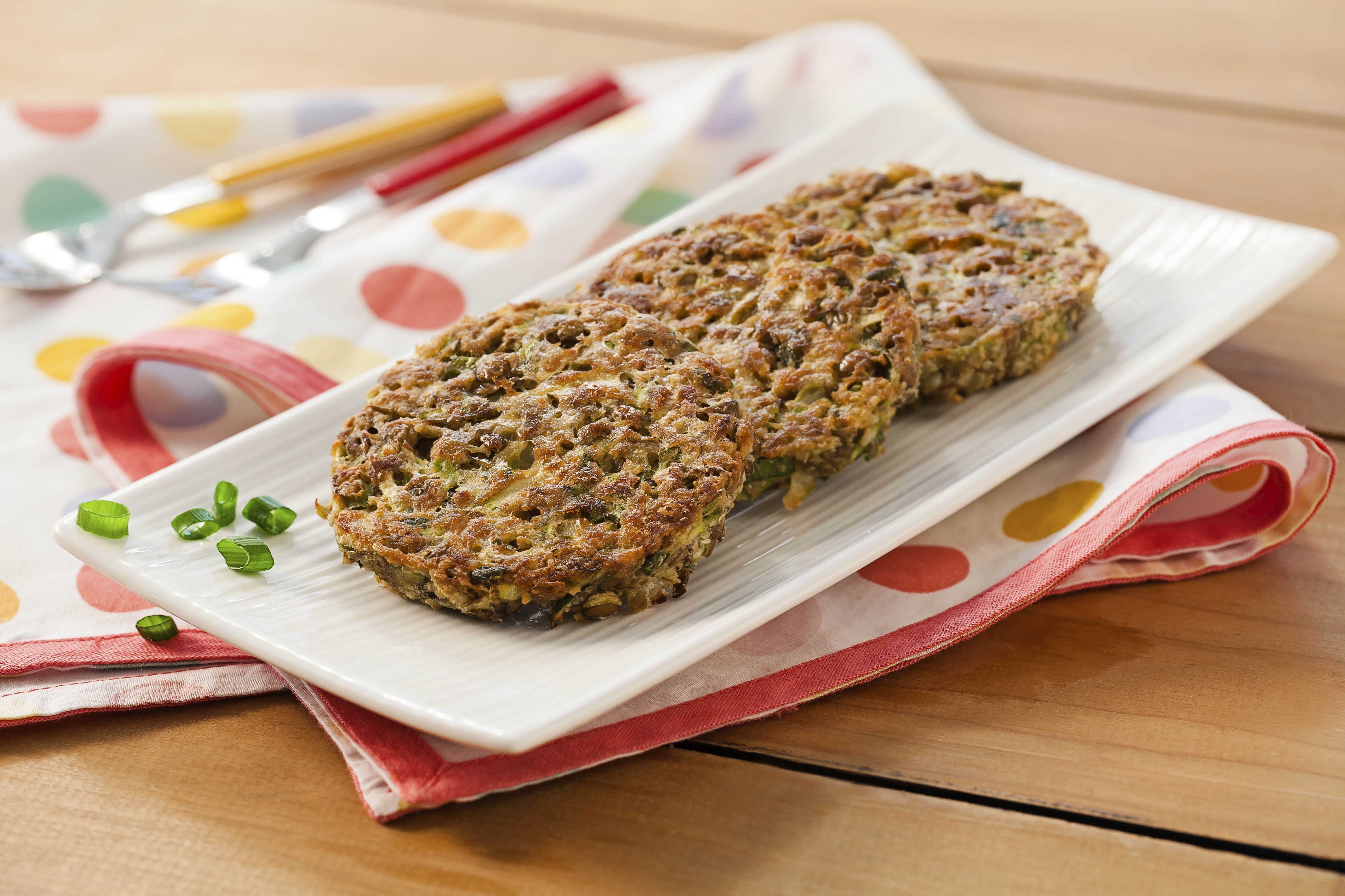 Hambúrguer de Lentilha e Abobrinha