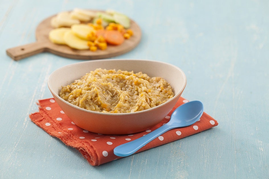 Papinha de Frango, Legumes e Macarrão