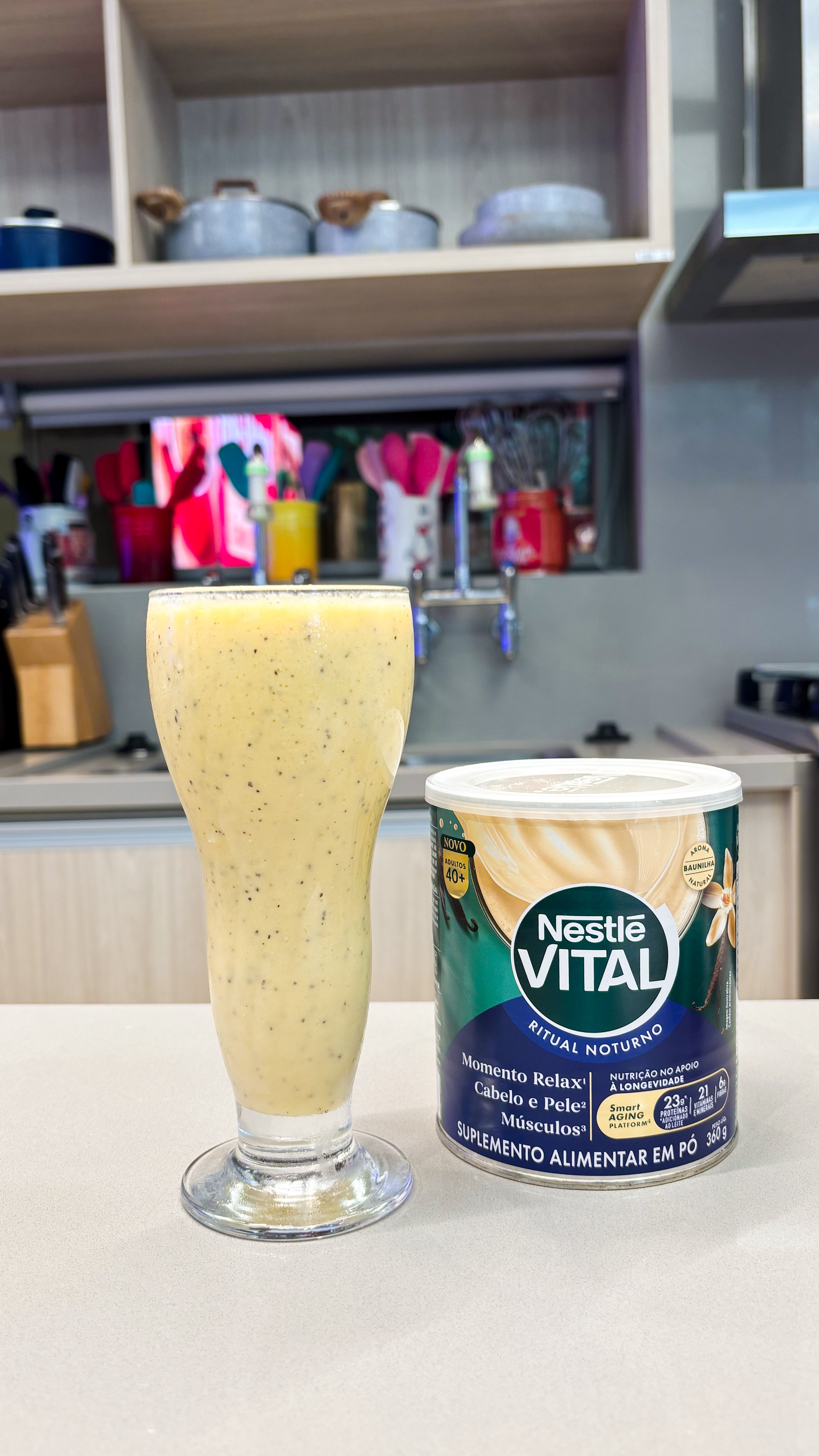 Receita de Vitamina de Maracujá com Banana e Coco com Nestlé Vital