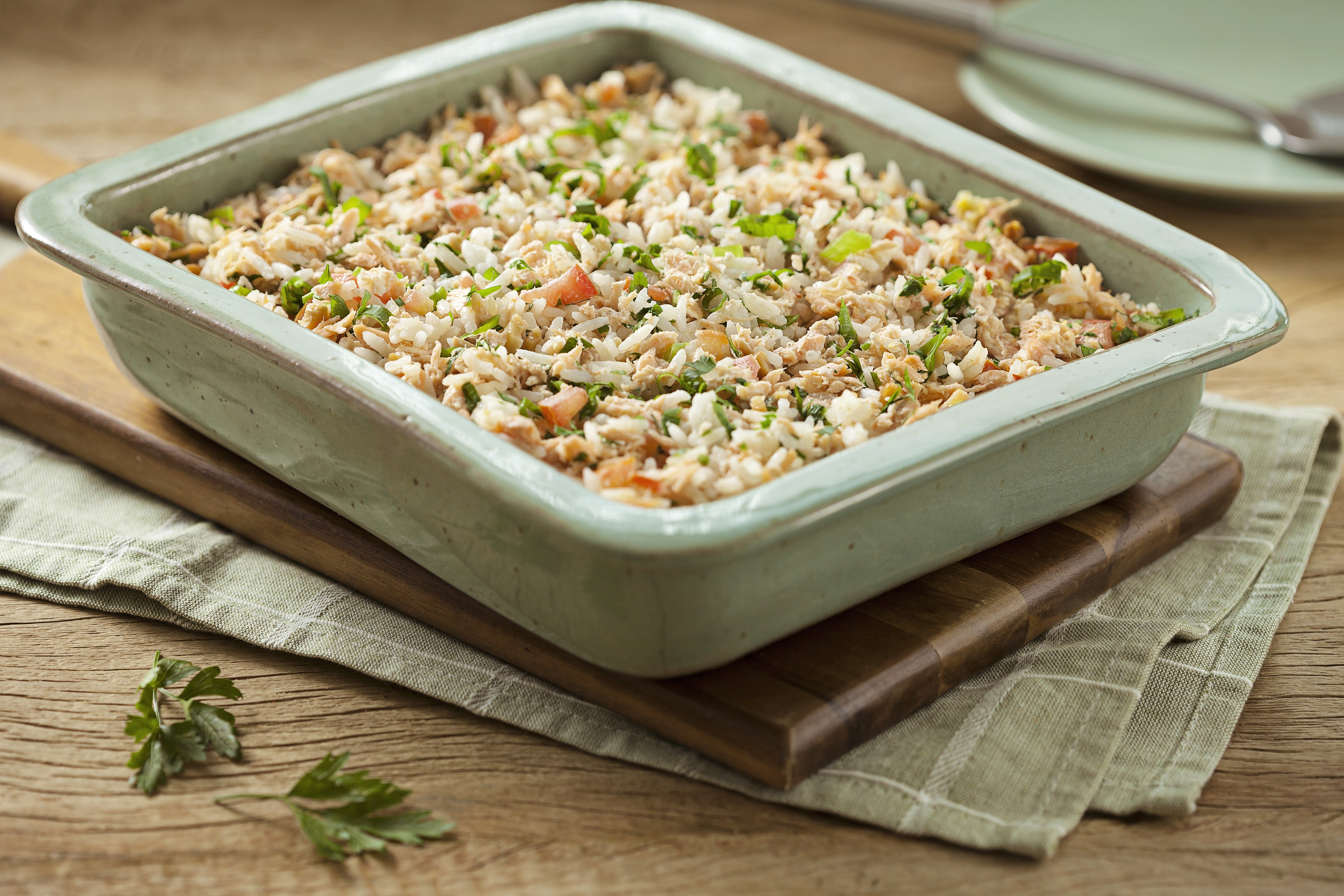 Arroz de Forno com Salmão