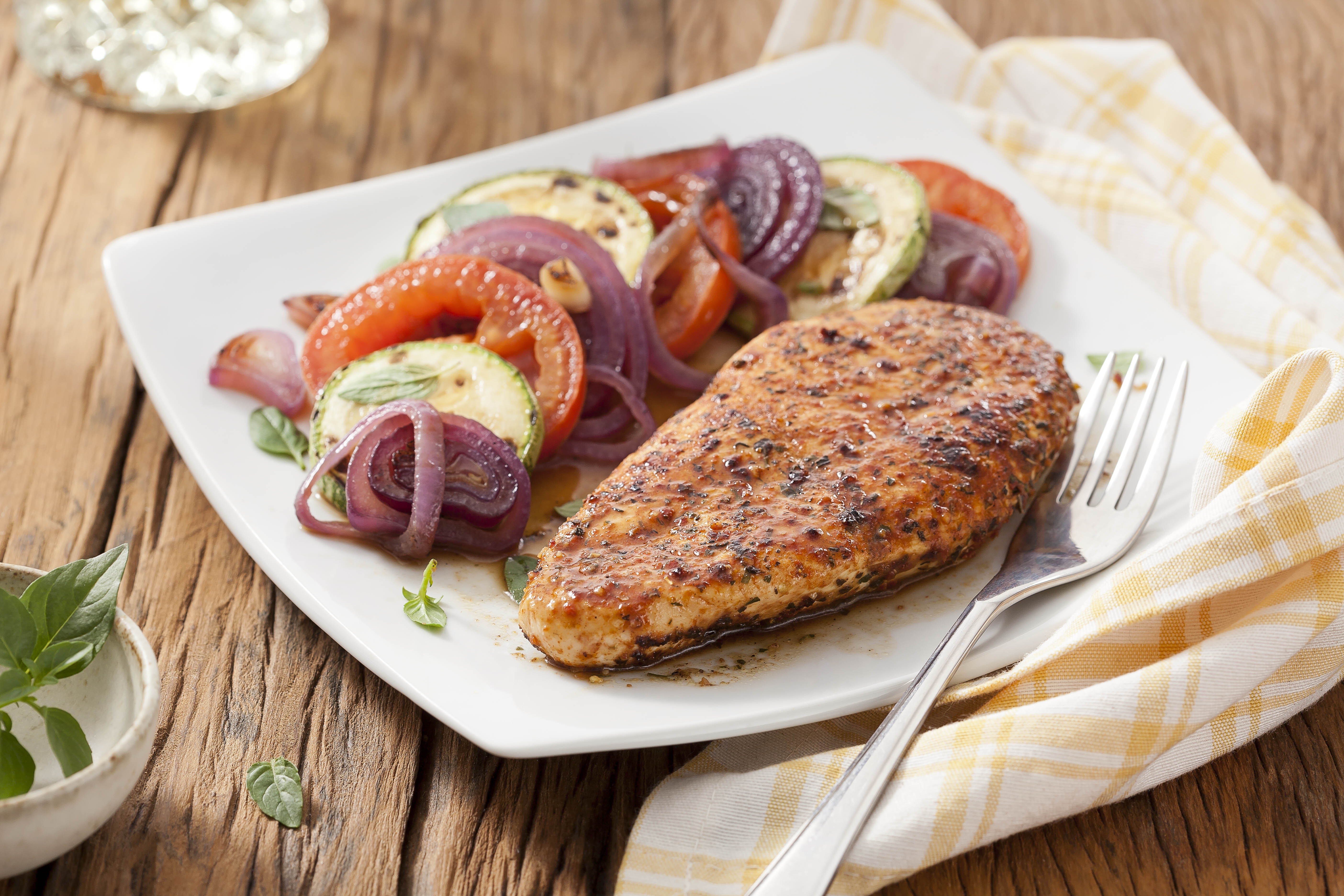 Legumes Refogados com Filé de Frango