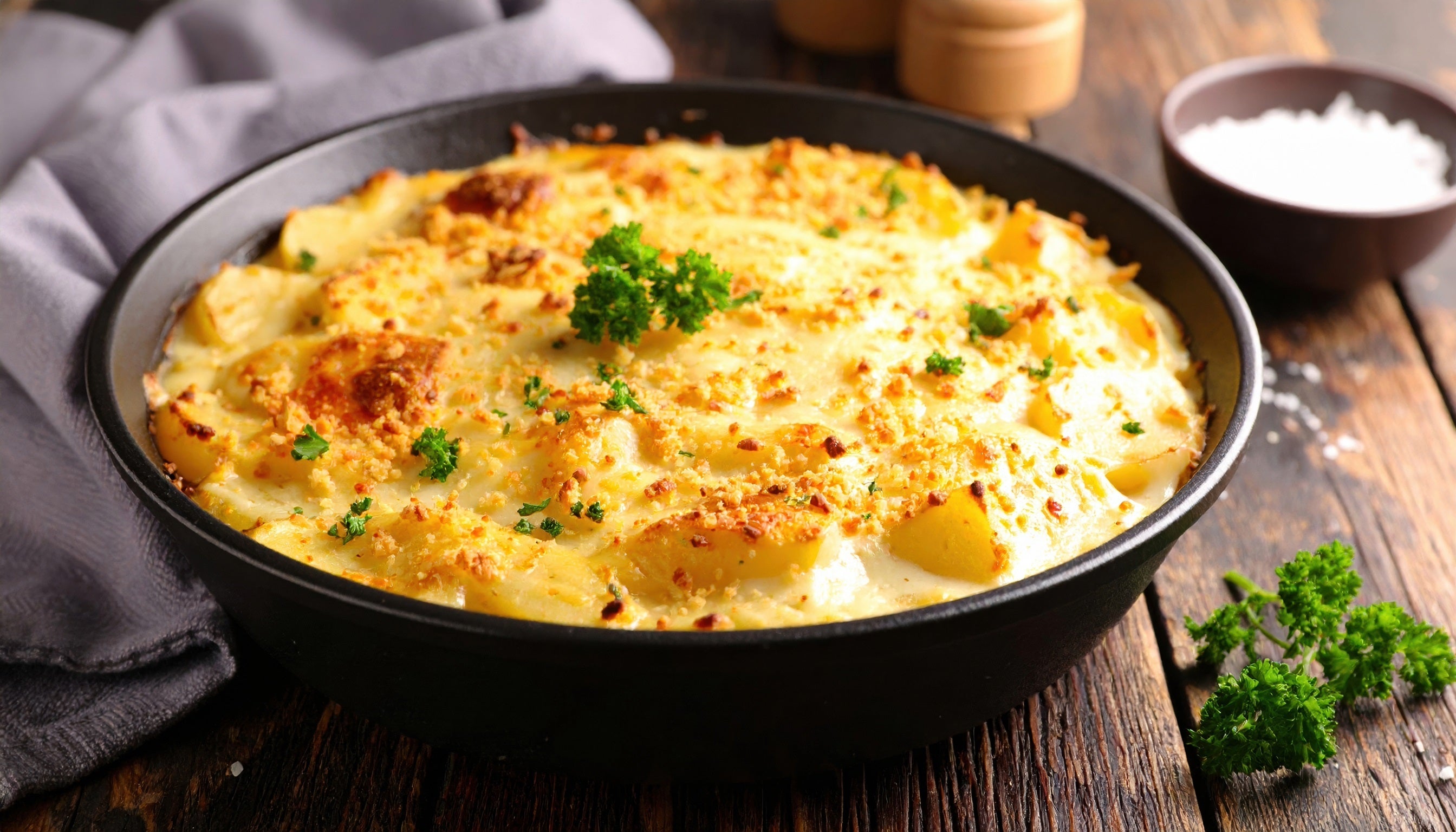 Receita de Batata Portuguesa Gratinada Natalina