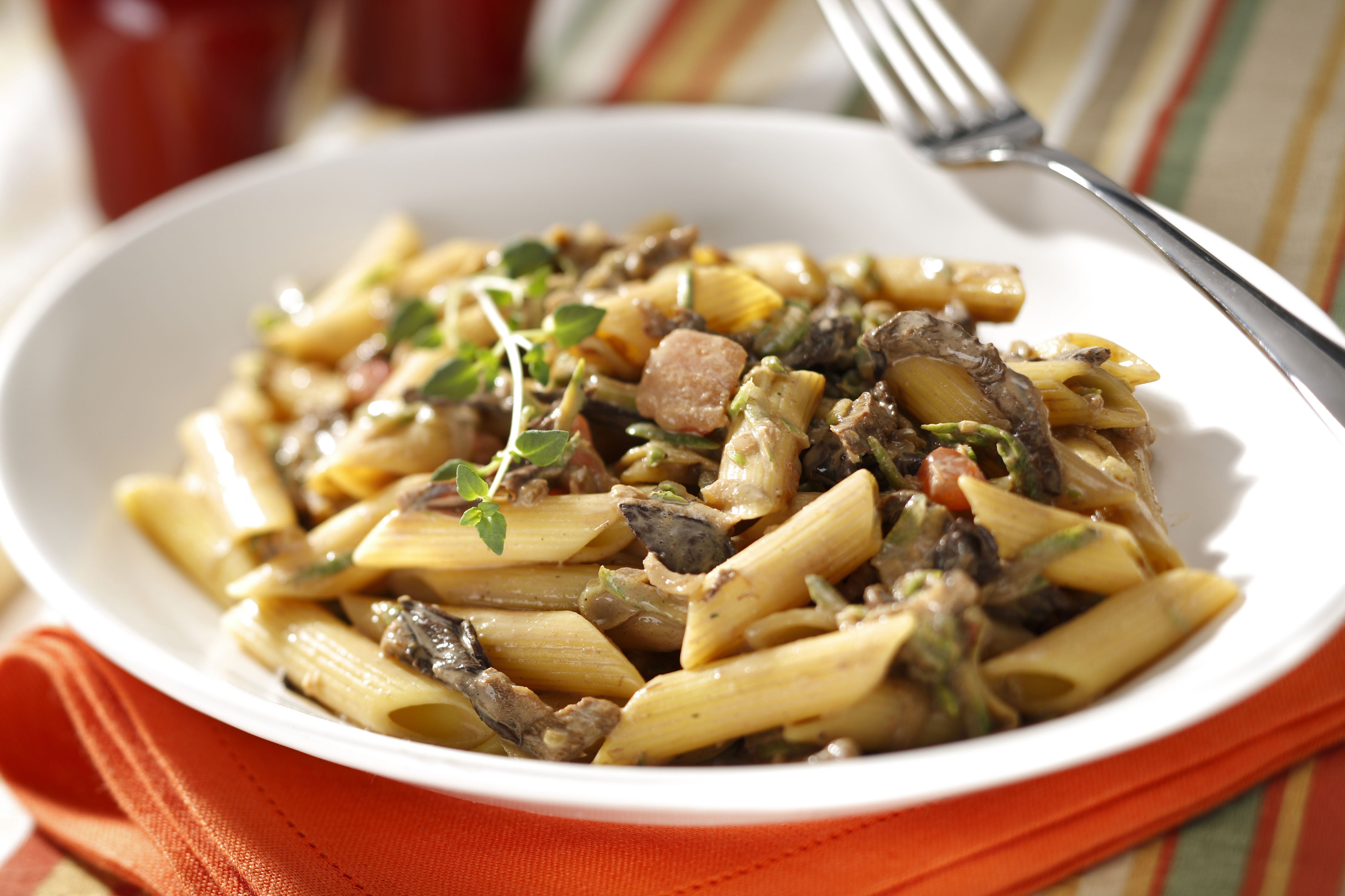Penne ao Funghi e Abobrinha