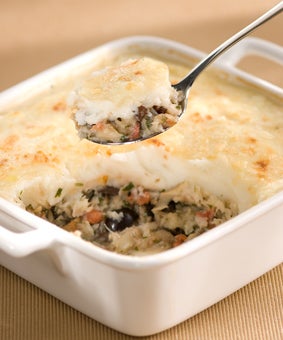 Escondidinho de Bacalhau e Cará