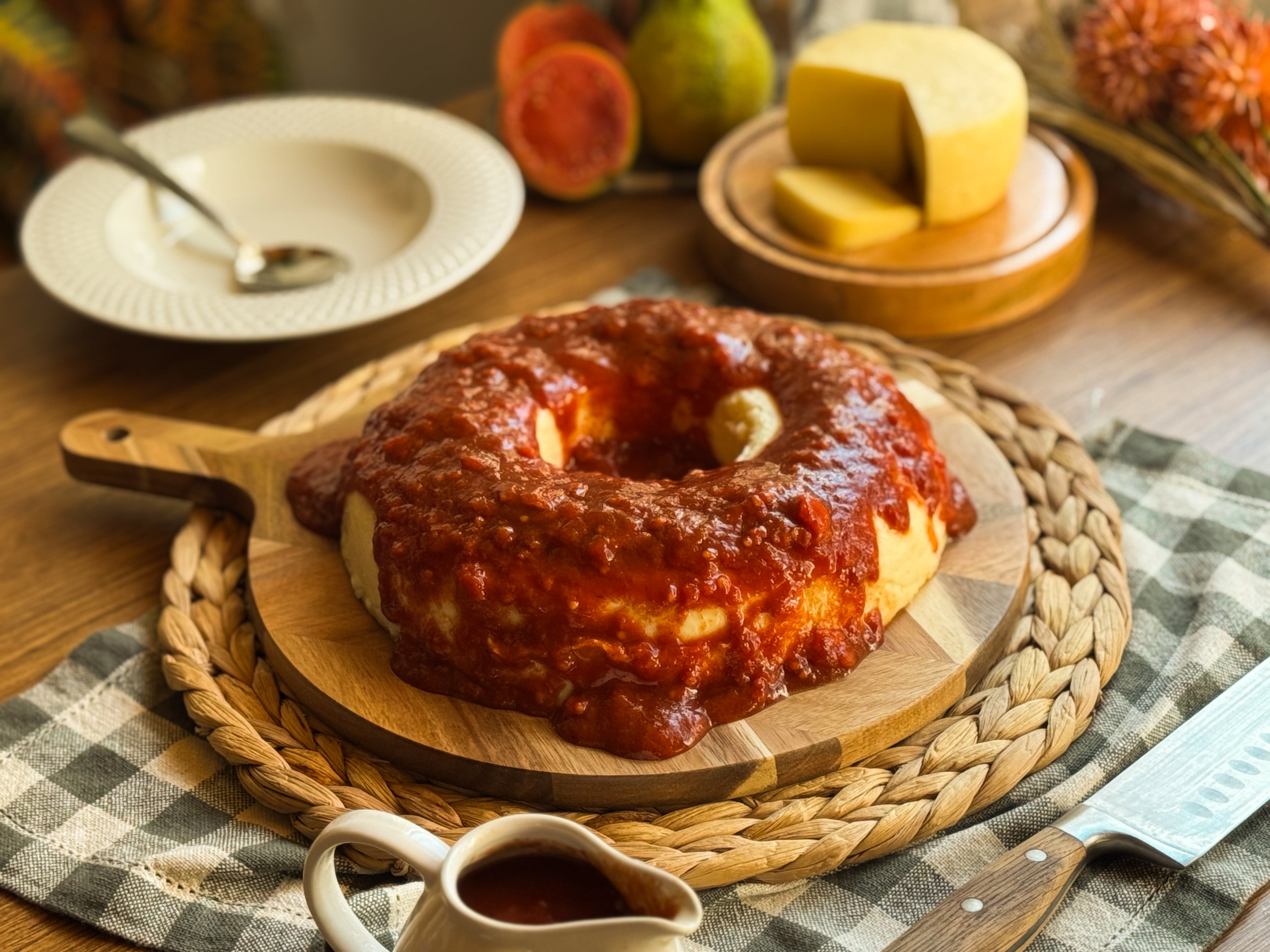Receita de Pudim de Queijo Colonial com Goiabada
