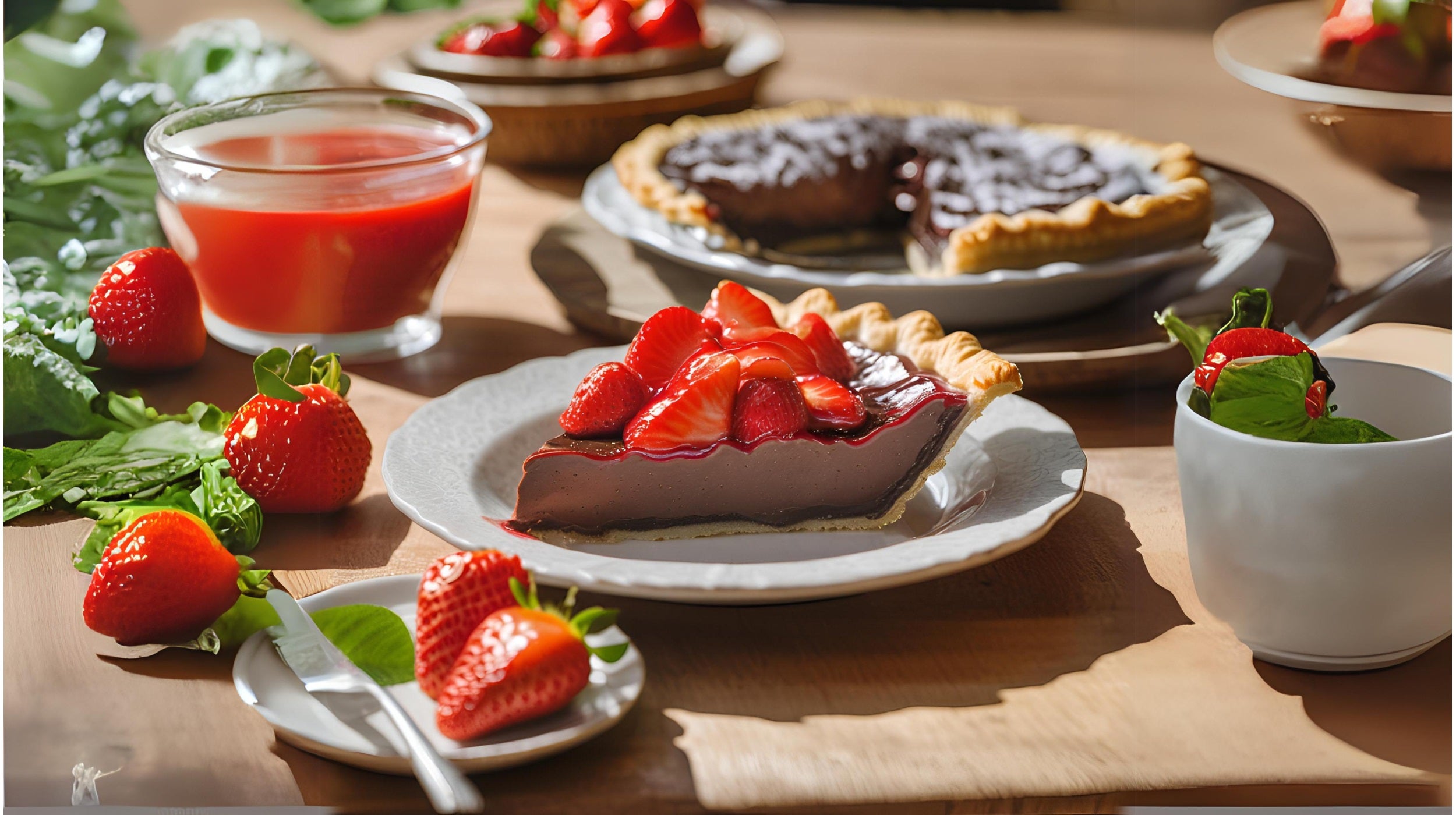 Receita de Torta de Chocolate com Calda de Morango na Air Fryer